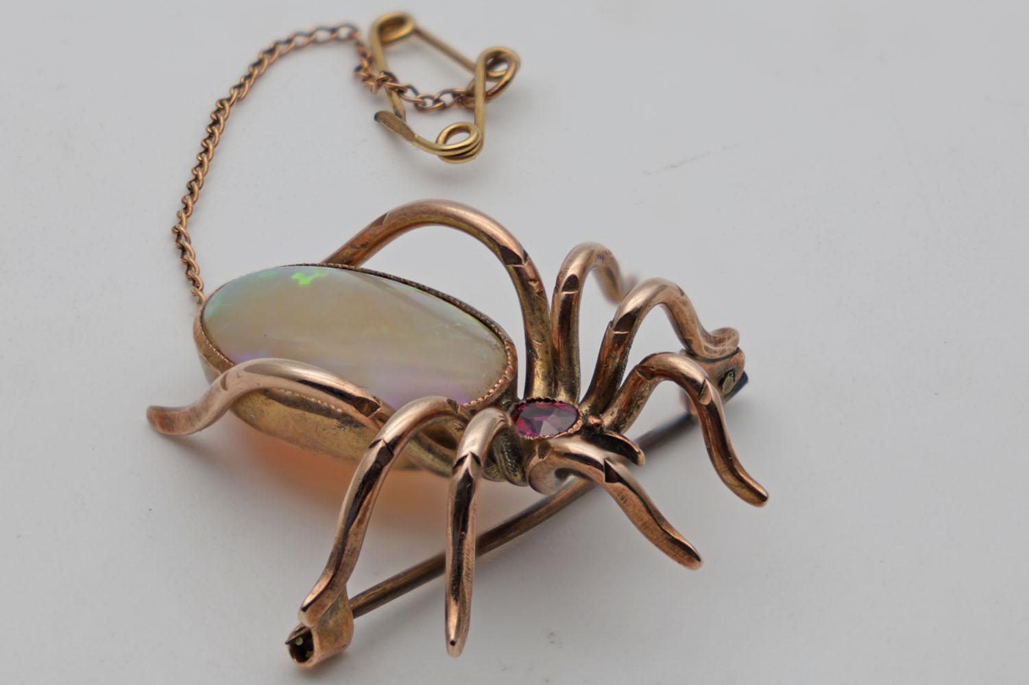 Art Nouveau Gold & Opal Spider (1 of 2)