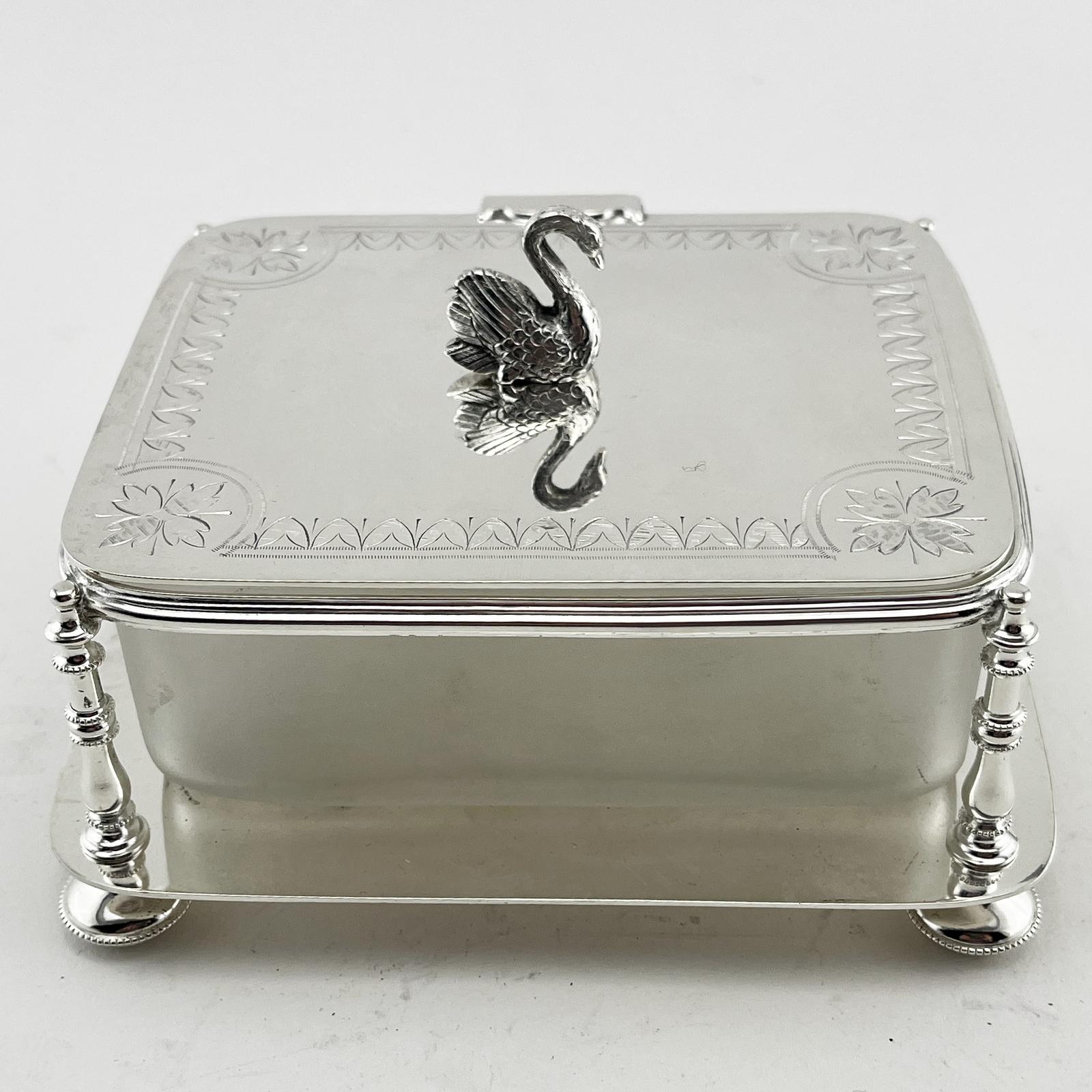 Victorian Silver Plated Butter or Sardine Dish with Swan Finial (1 of 5) Victorian Silver Plated Butter or Sardine Dish with Swan Finial (1 of 5)