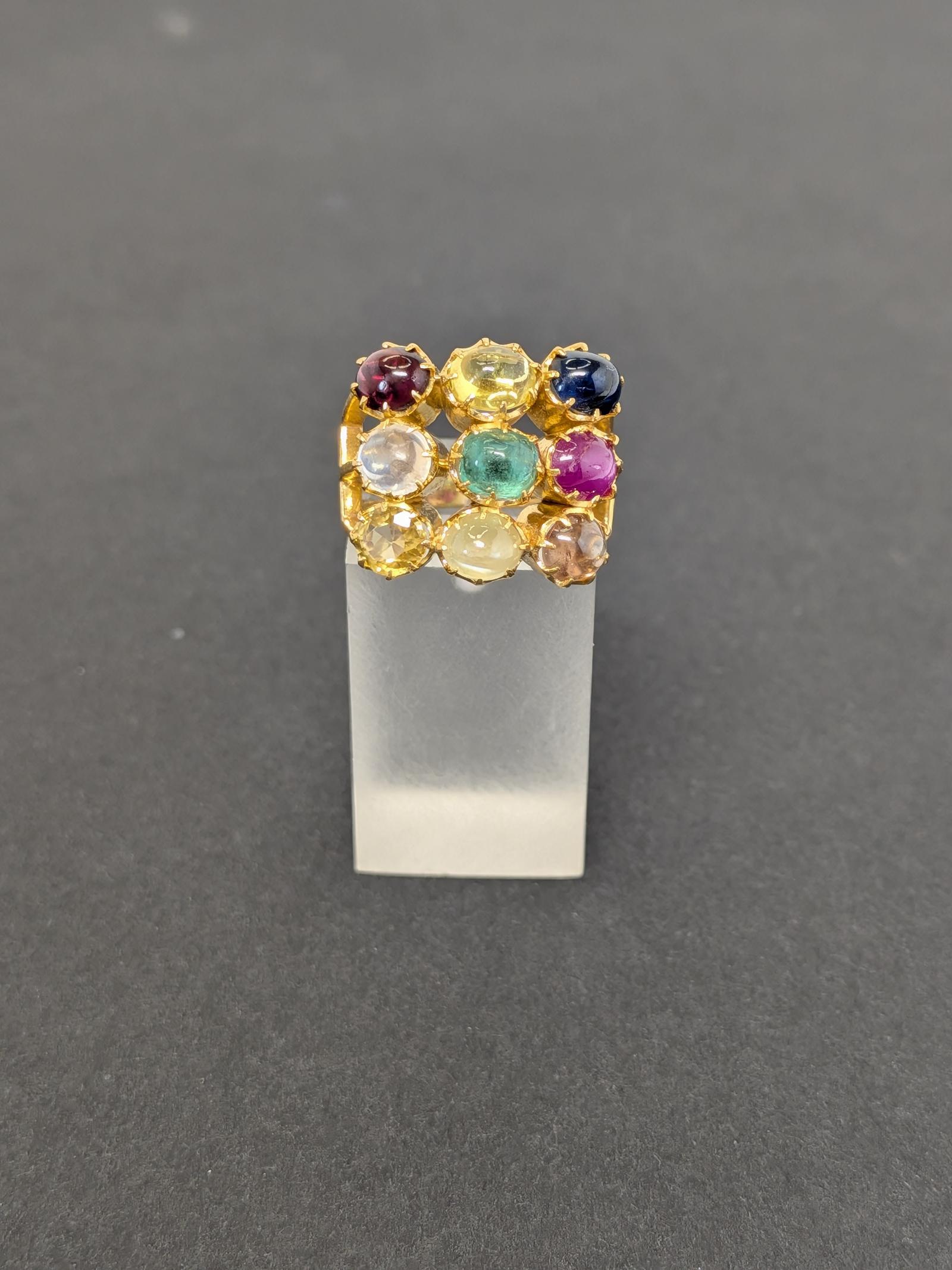Striking Multi-gem Gold Ring (1 of 8) Striking Multi-gem Gold Ring (1 of 8)