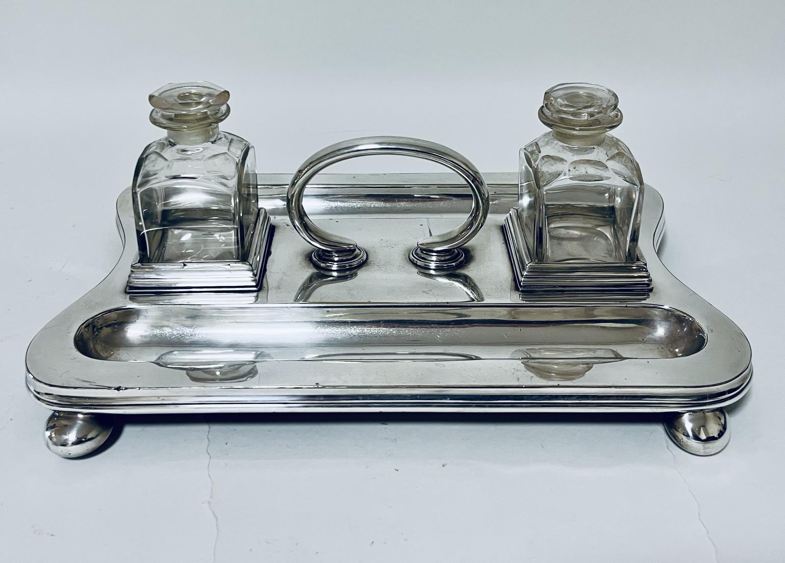 Antique Silver Plated Desk Stand (1 of 12)
