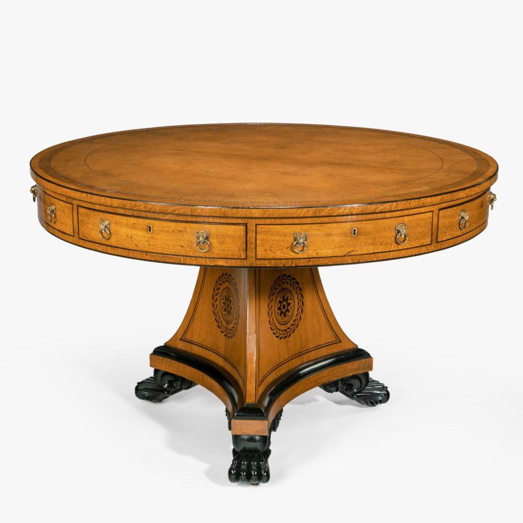 Important Regency Period Library Table Made After Designs by Thomas Hope (1 of 9)