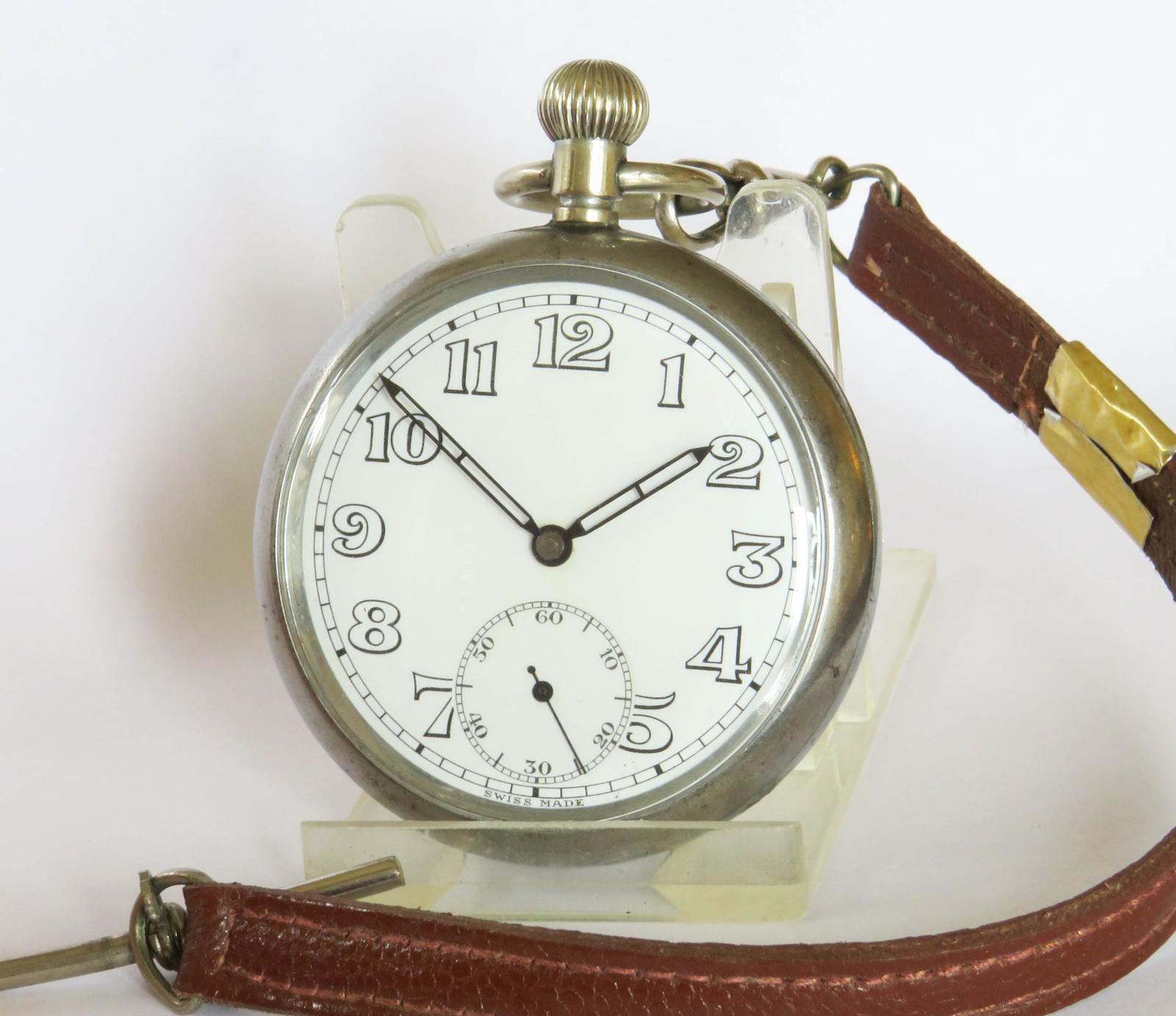 Pocket Watch: 1940s Unitas Pocket Watch & Albert (1 of 4)