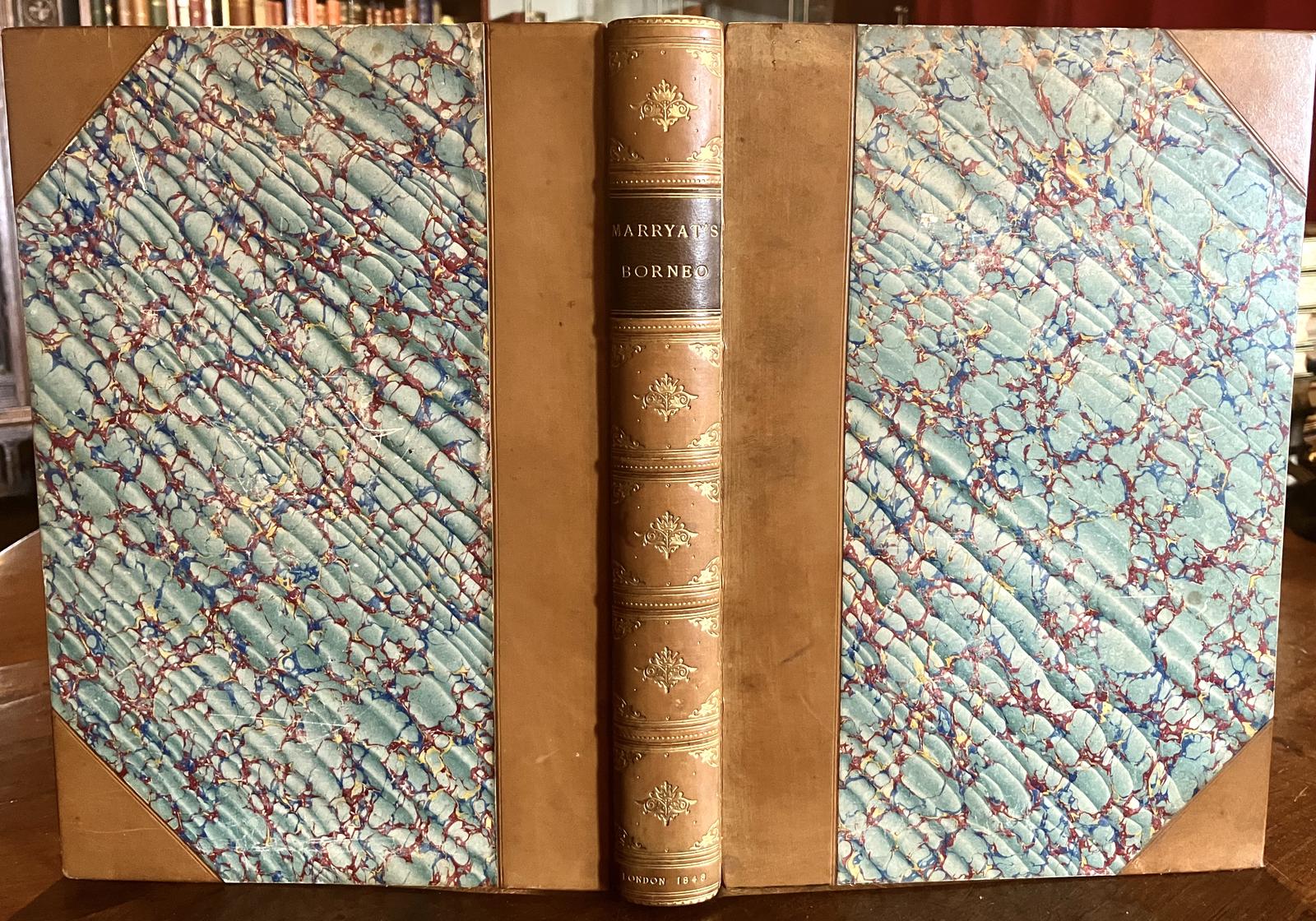 1848 Borneo & The Indian Archipelago by Frank Marryat 1st Edition Leather Bound (1 of 5)