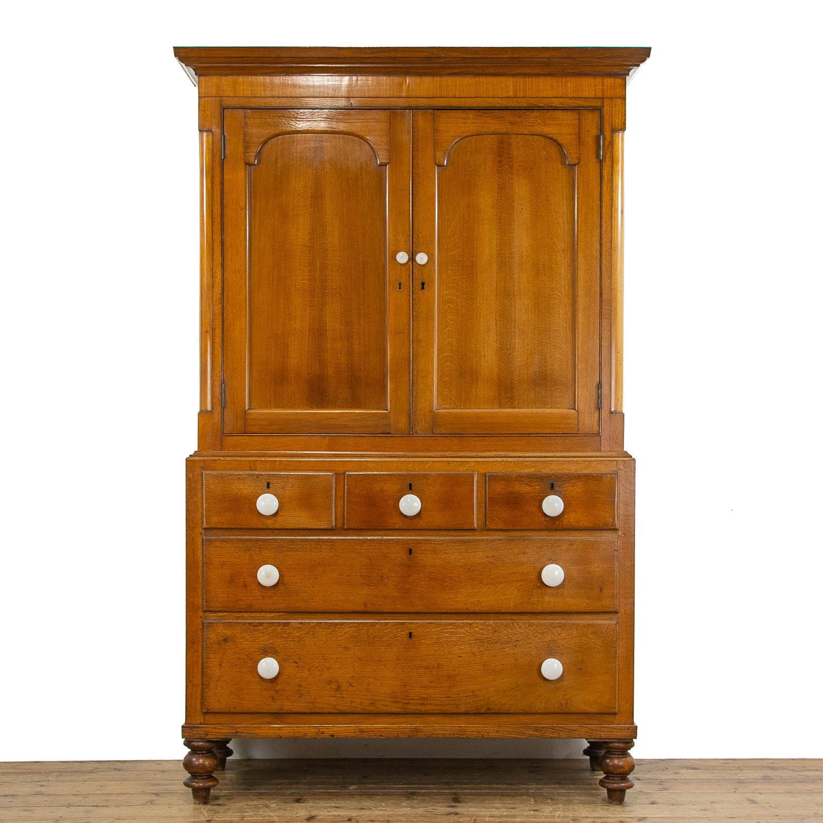 19th Century Antique Welsh Oak Linen Press Cupboard (1 of 12)