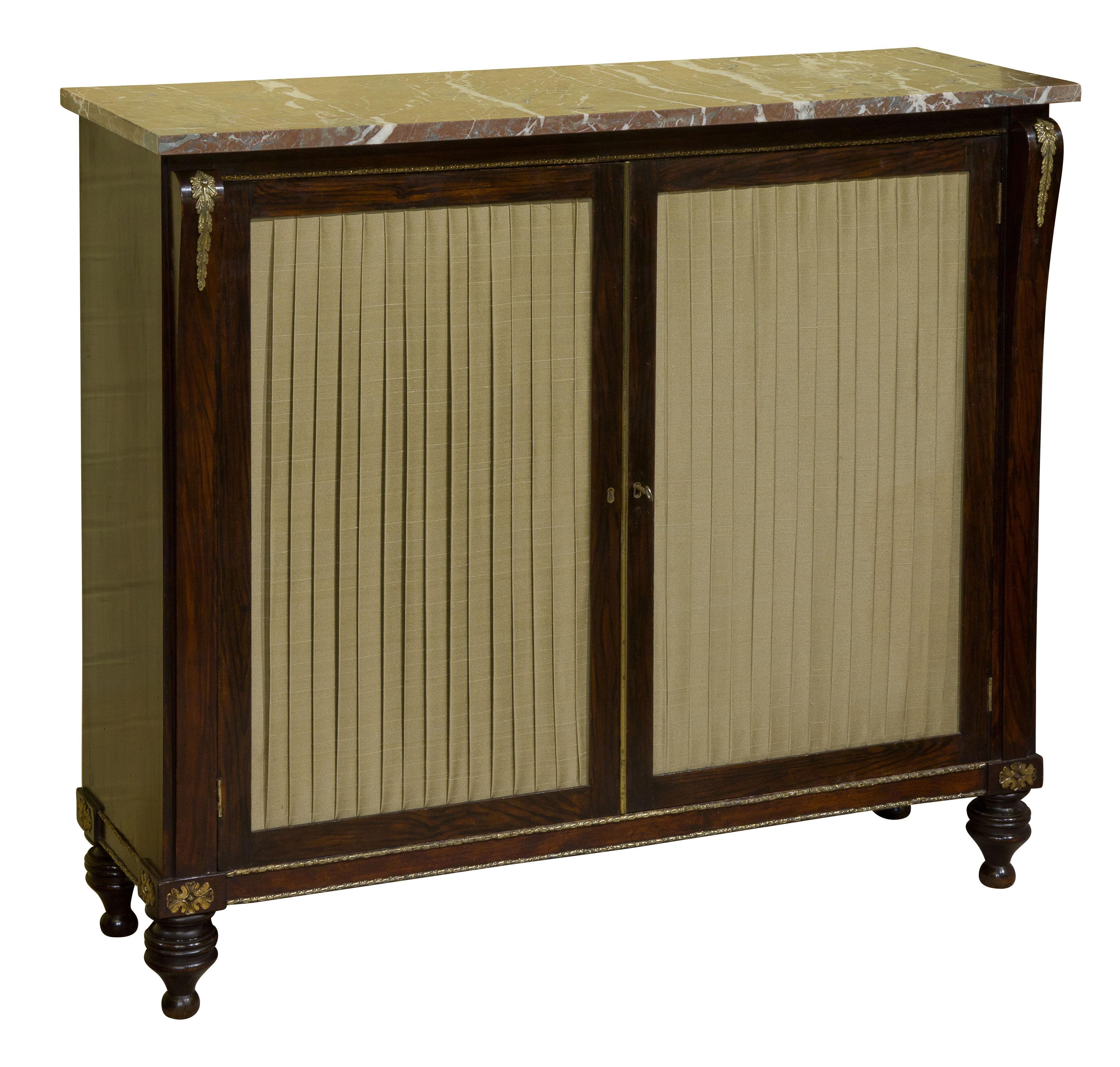 Regency Faux rosewood side cabinet (1 of 1)