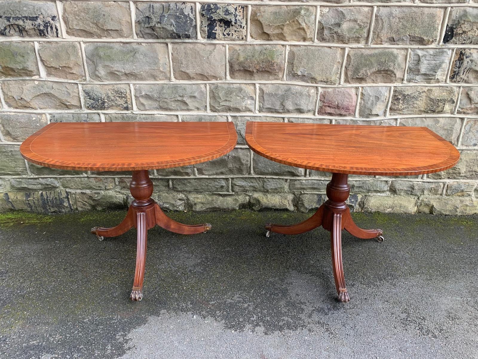 Pair of Antique Mahogany Console Side Tables (1 of 11)