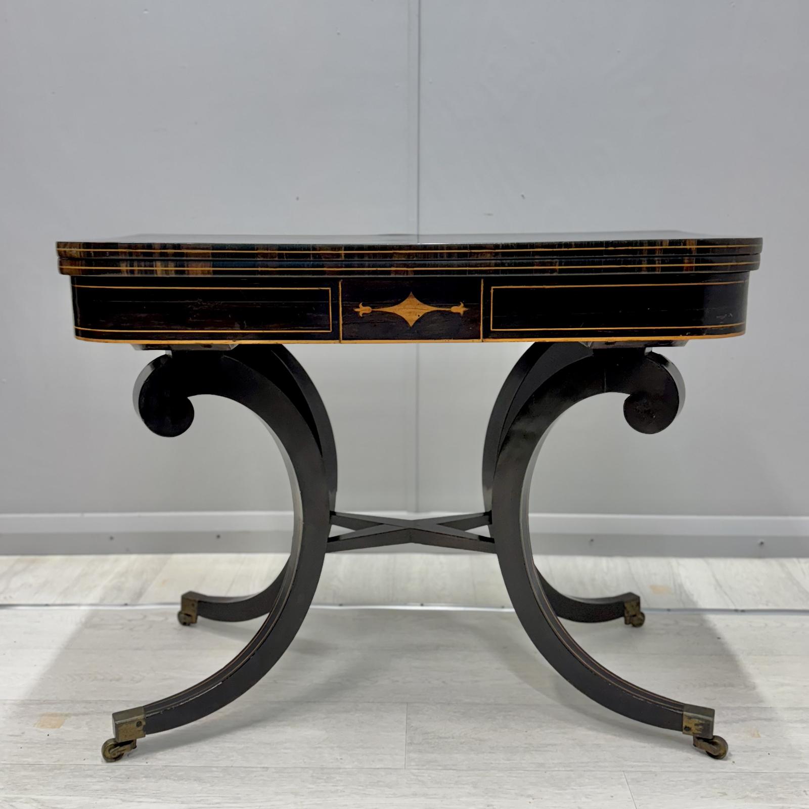 Regency Ebonised & Inlaid Console Table (1 of 11)