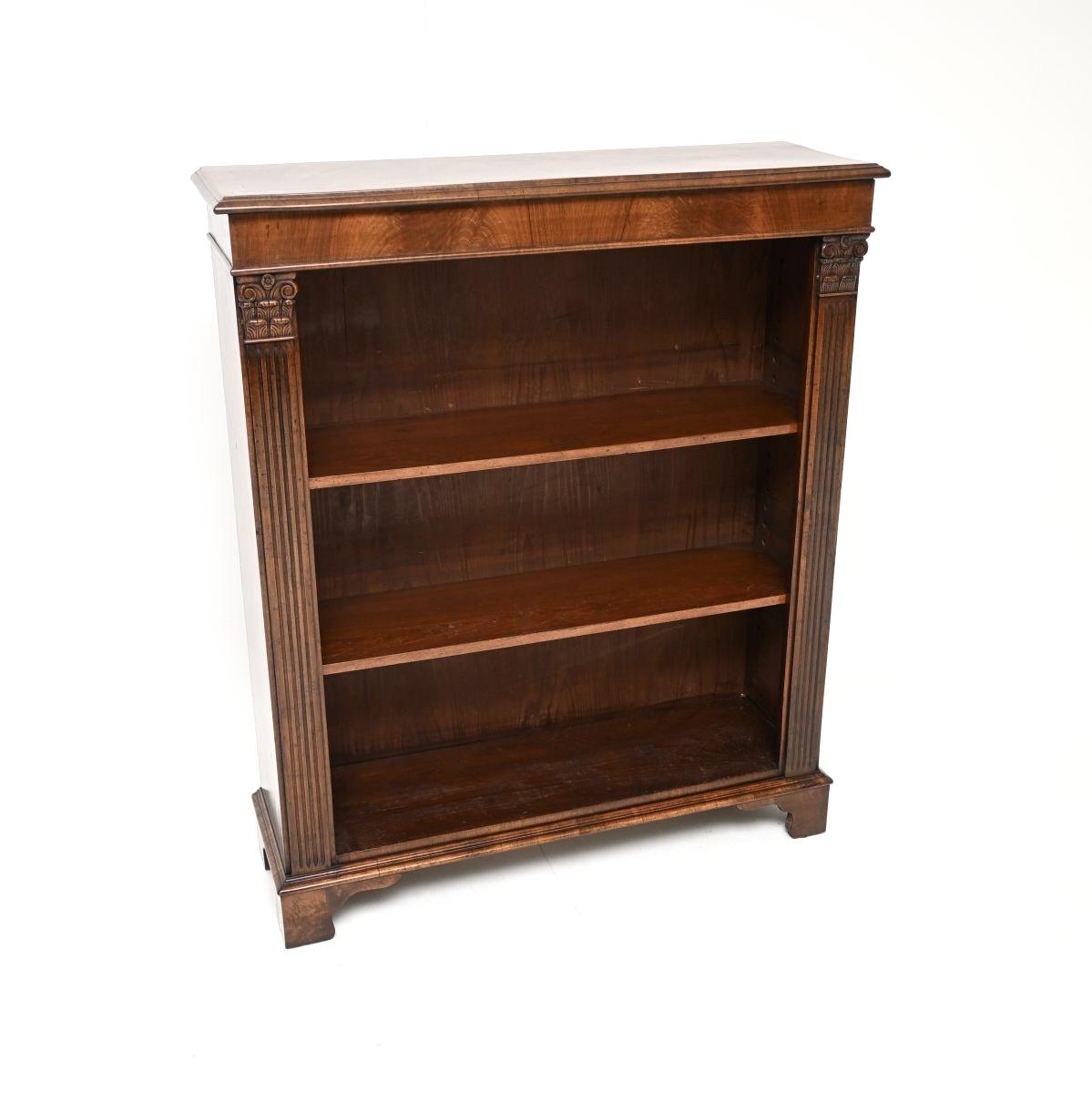 Antique Victorian Walnut Open Bookcase (1 of 9) Antique Victorian Walnut Open Bookcase (1 of 9)