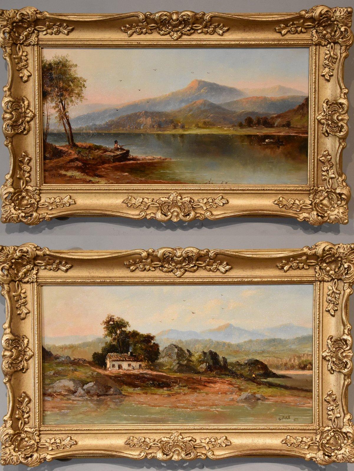 Oil Painting Pair by Edwin Alfred Pettitt - A Lakeland Cottage (1 of 10)