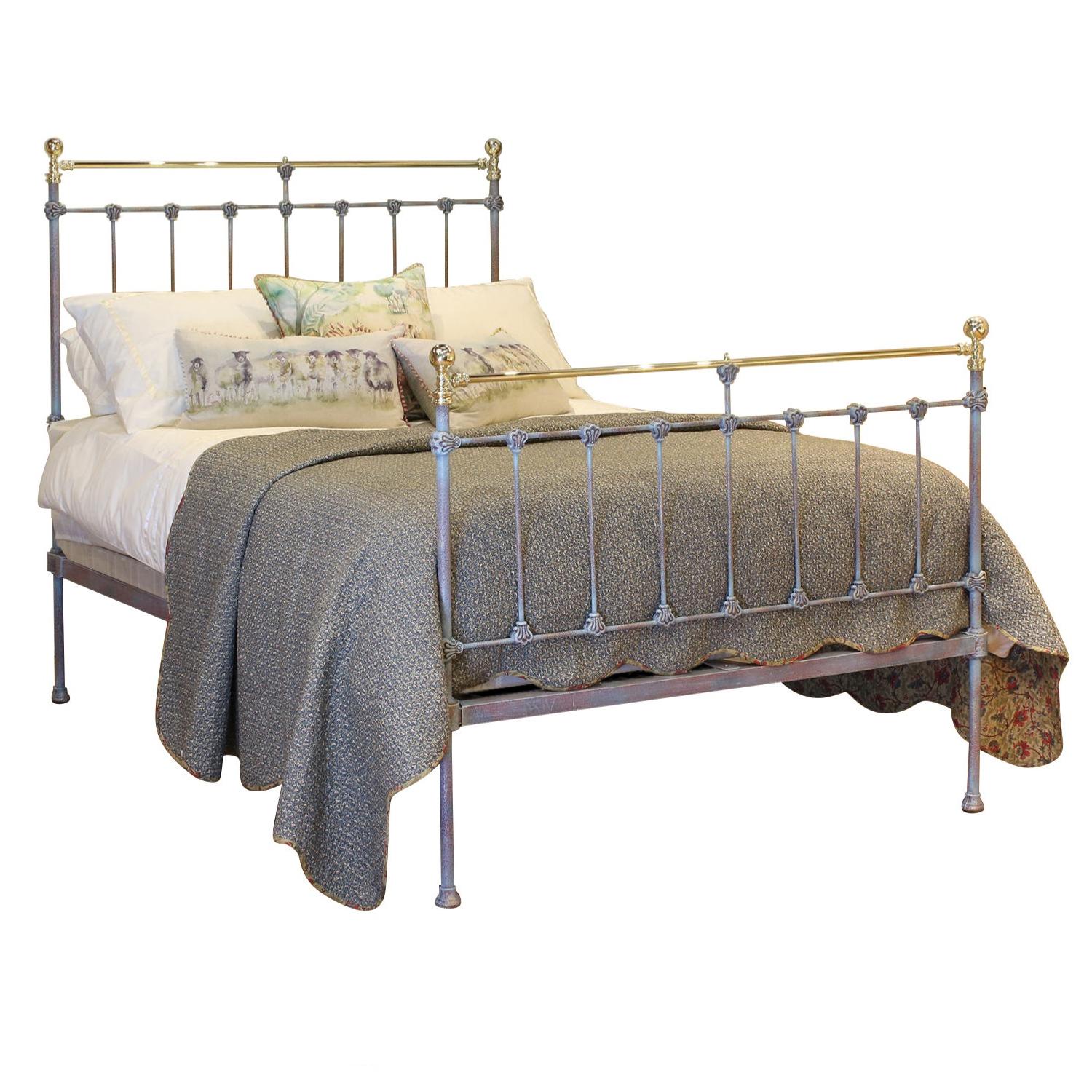 Blue Verdigris Double Antique Bed (1 of 7)