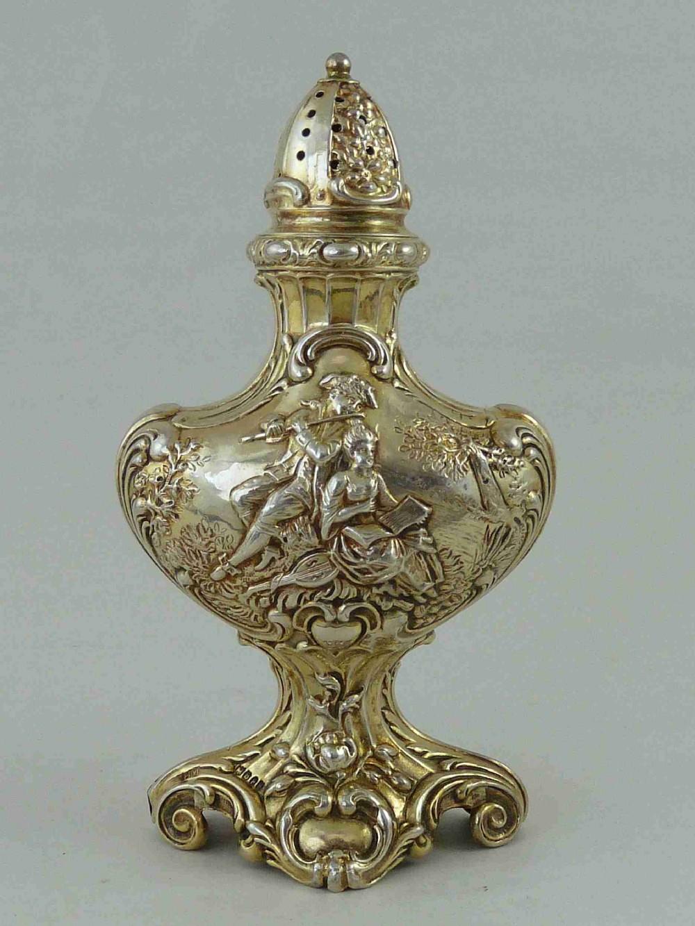 Berthold Muller Hanau Silver Gilt Sugar Caster London Hallmarked (1 of 9)