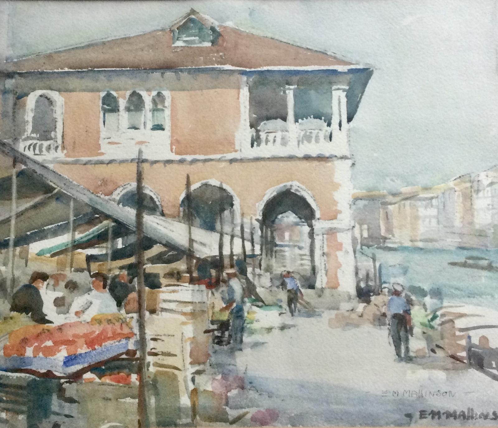 Ethel May Mallinson Watercolour ‘Venetian View’ (1 of 2)