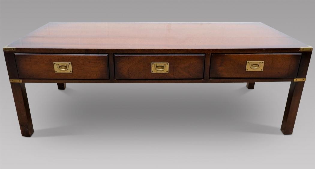 A Military Style Coffee Table with Drawers (1 of 3) A Military Style Coffee Table with Drawers (1 of 3)