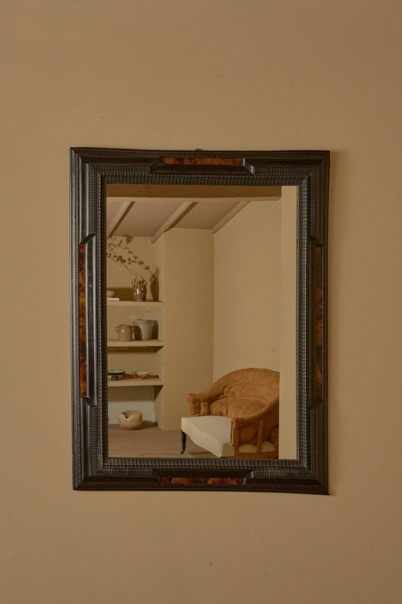Large 19th Century Italian Ebonised & Faux Tortoiseshell Mirror - No1 (1 of 8) Large 19th Century Italian Ebonised & Faux Tortoiseshell Mirror - No1 (1 of 8)