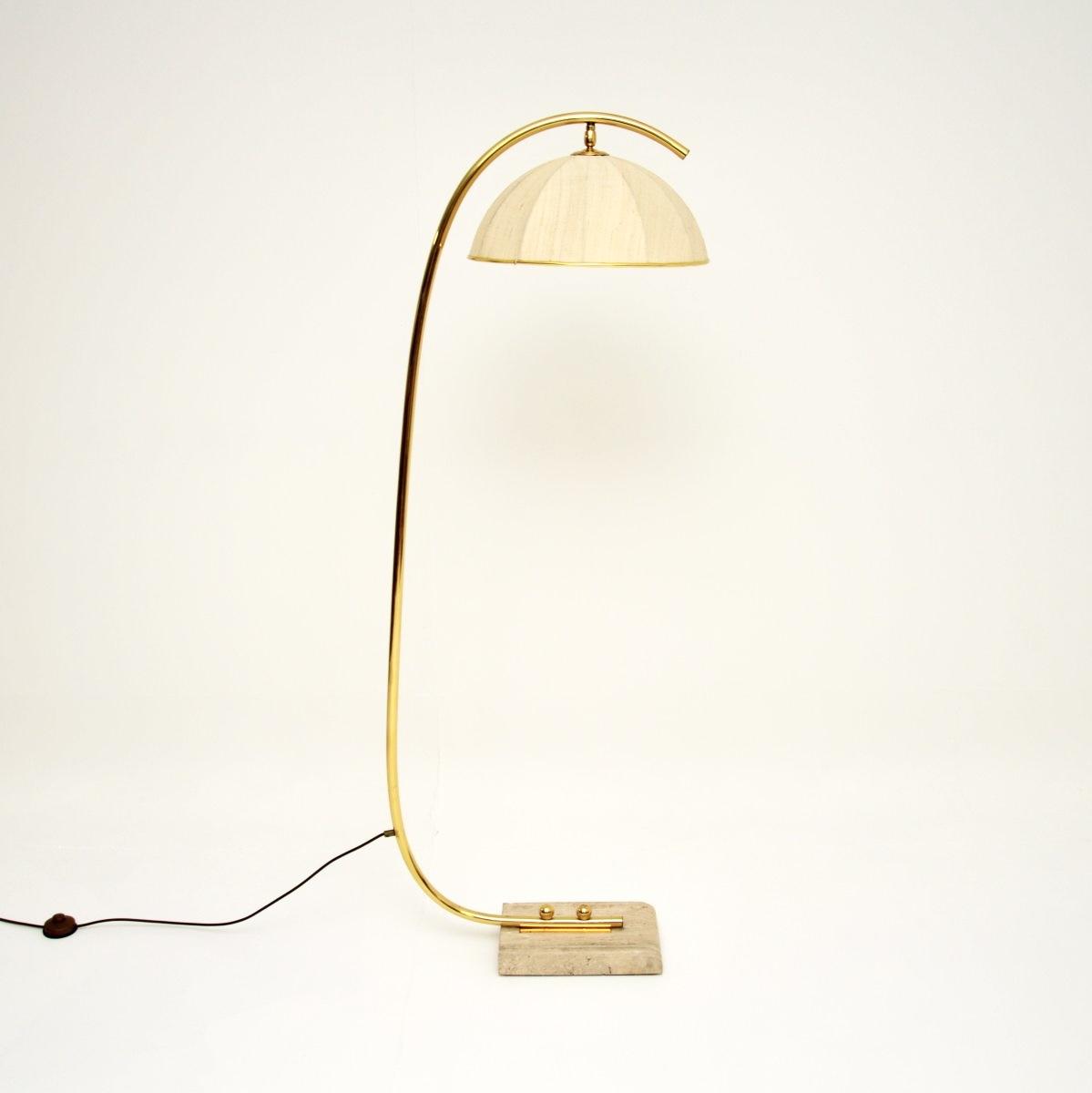 Vintage Italian Brass & Travertine Arc Floor Lamp (1 of 9) Vintage Italian Brass & Travertine Arc Floor Lamp (1 of 9)