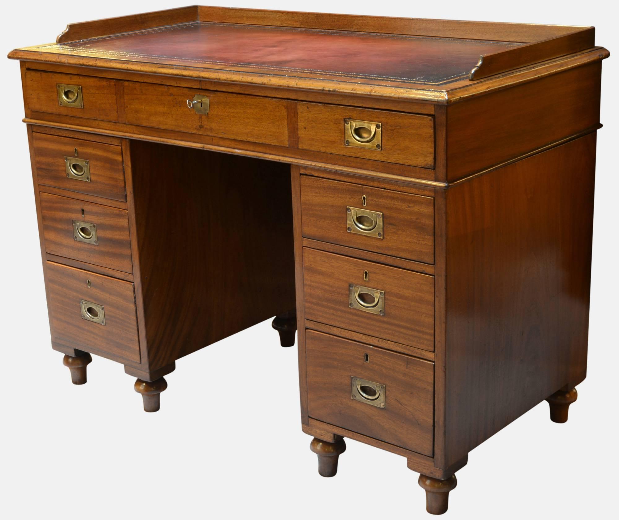 Original Military Desk in Mahogany c.1890 (1 of 1) Original Military Desk in Mahogany c.1890 (1 of 1)