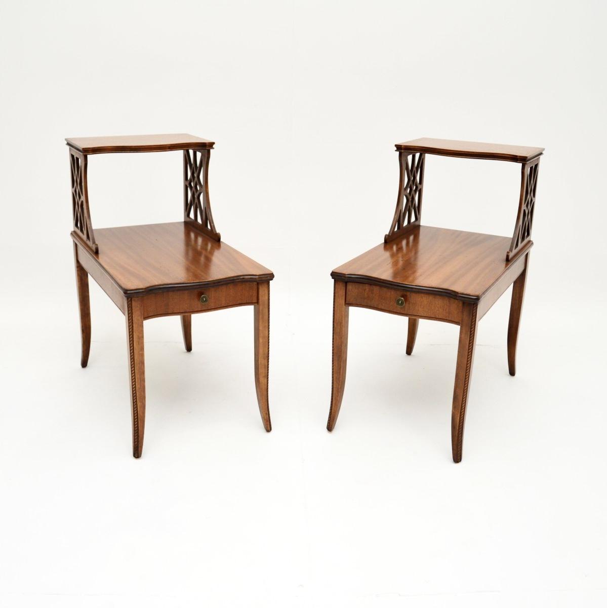 Pair of Antique Regency Style Mahogany Side Tables (1 of 11) Pair of Antique Regency Style Mahogany Side Tables (1 of 11)