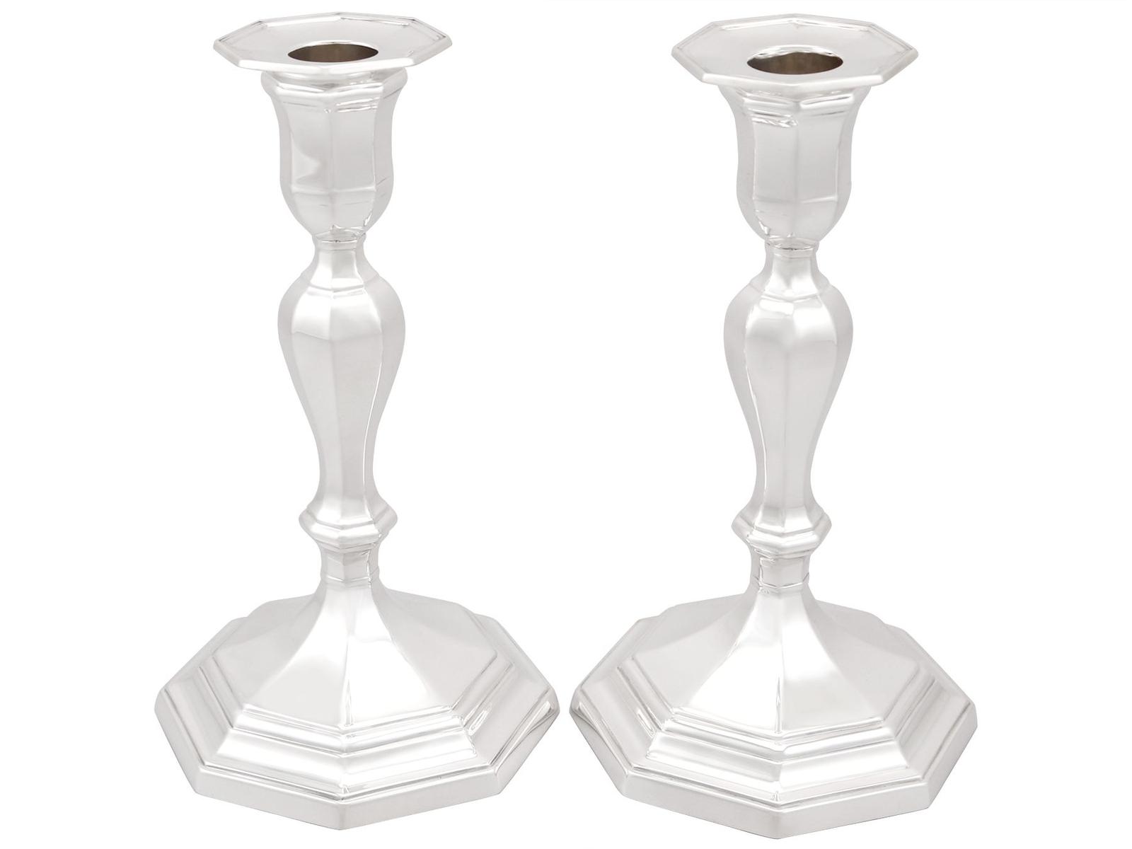 Sterling Silver Candlesticks - Antique George V 1910 (1 of 9) Sterling Silver Candlesticks - Antique George V 1910 (1 of 9)