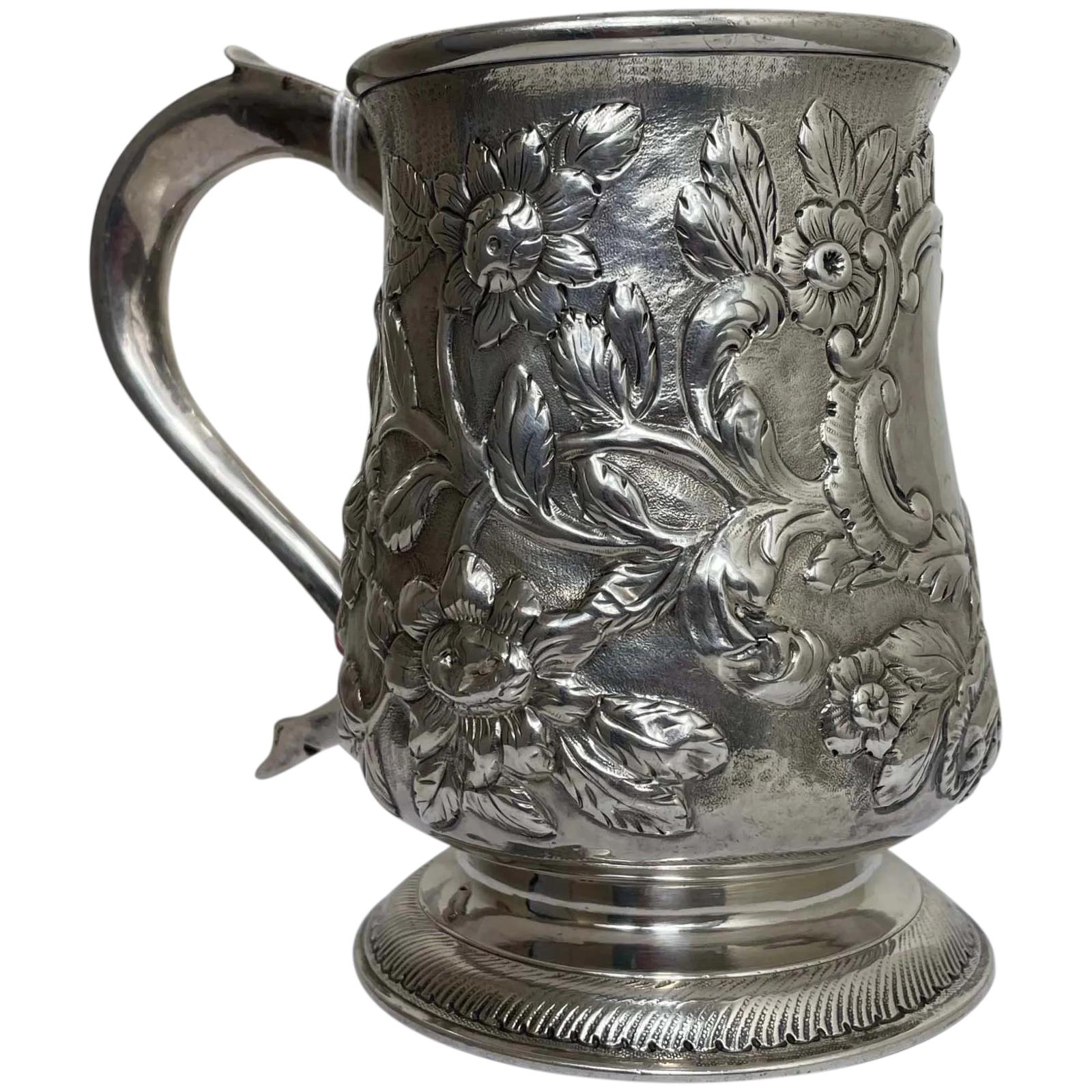 George III Sterling Gilded Silver Baluster Mug Tankard John Langlands 1774 (1 of 12)