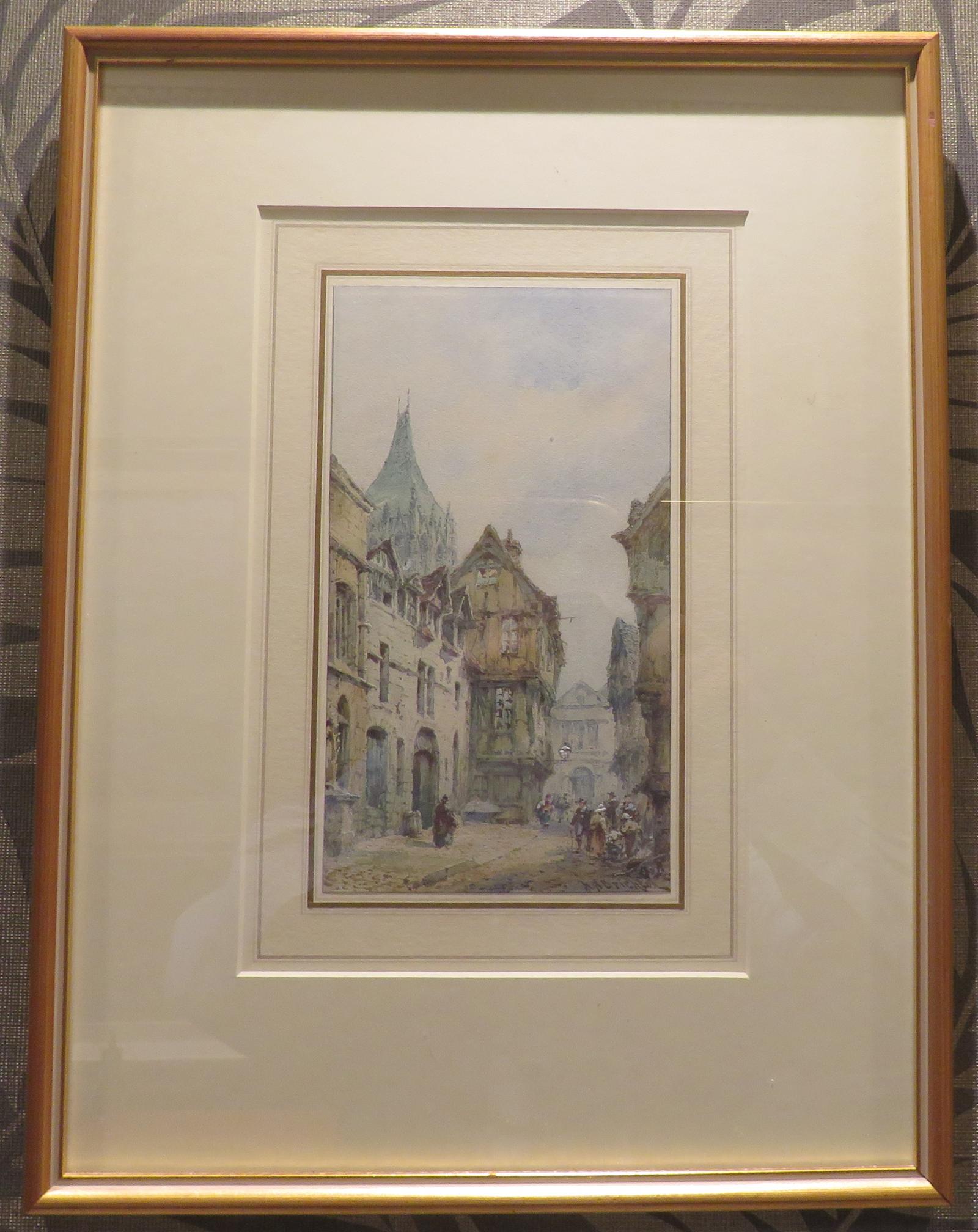 1 of 2 Watercolours of Rouen by N.S. Crichton (1 of 3) 1 of 2 Watercolours of Rouen by N.S. Crichton (1 of 3)