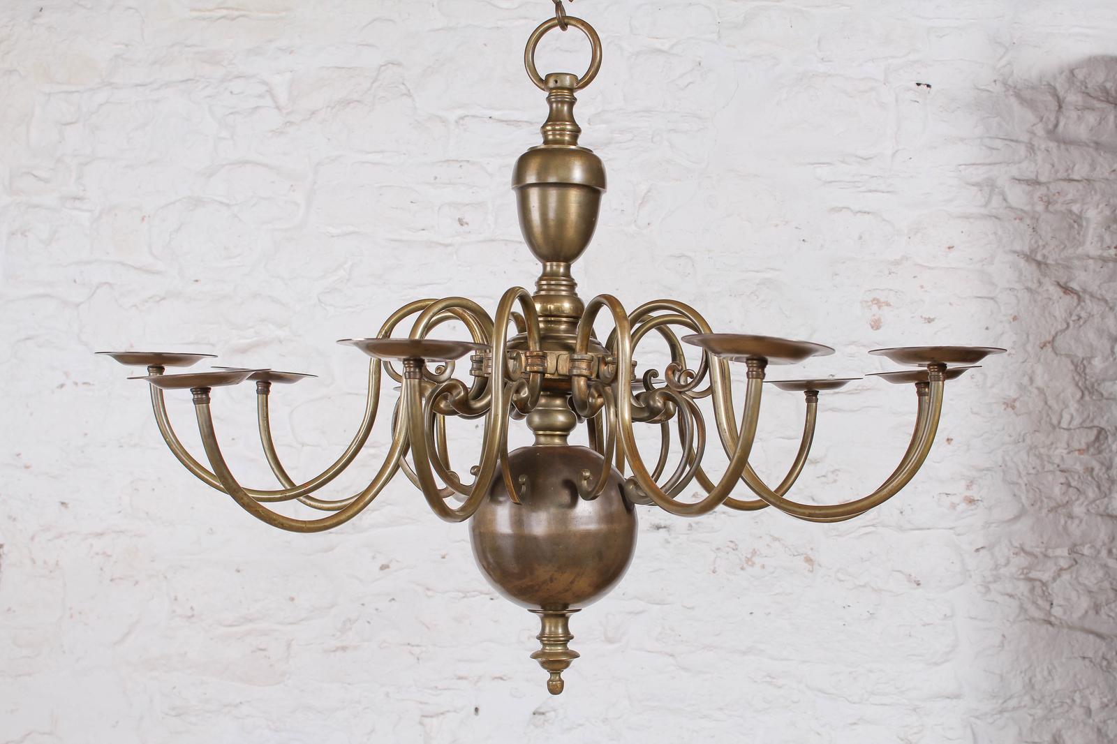 Beautiful Flemish Solid Brass Chandelier (1 of 3)