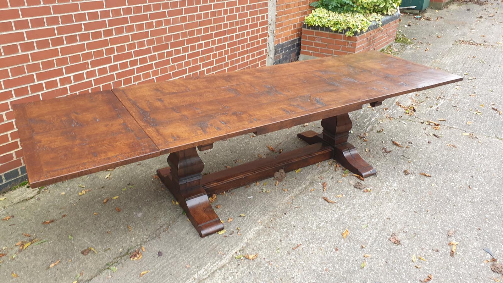 Massive Oak Draw Leaf Refectory Dining Table (1 of 1) Massive Oak Draw Leaf Refectory Dining Table (1 of 1)