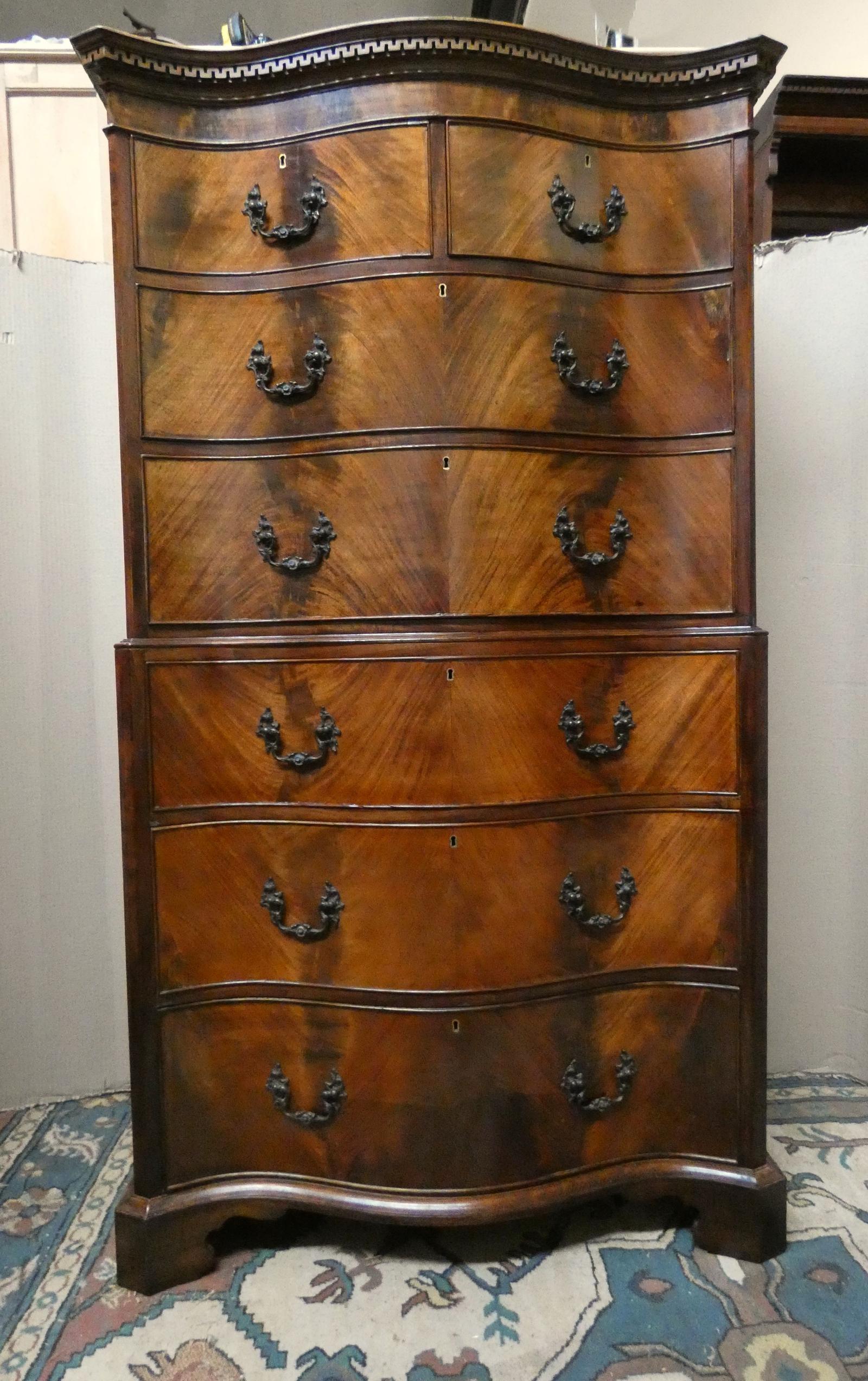 Mahogany Tallboy / Chest on Chest (1 of 6)