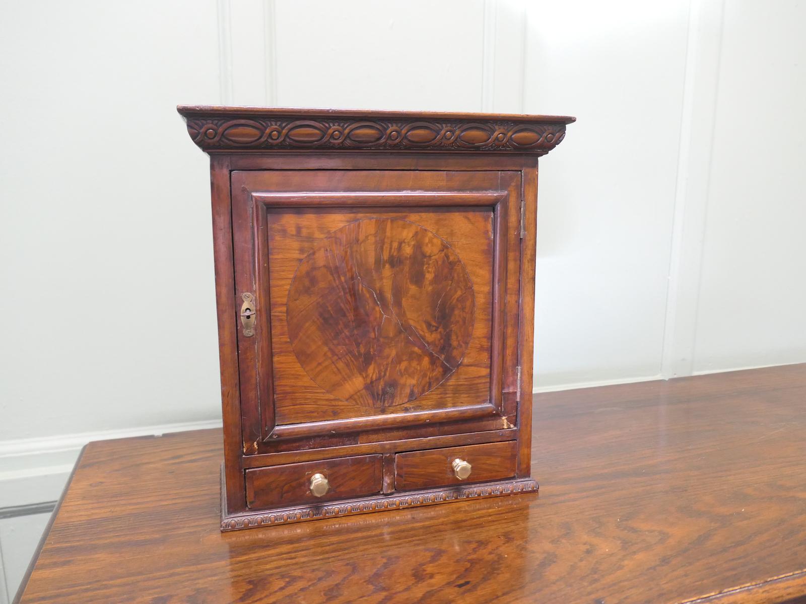 A Small Lockable Burr Walnut Cabinet (1 of 6) A Small Lockable Burr Walnut Cabinet (1 of 6)
