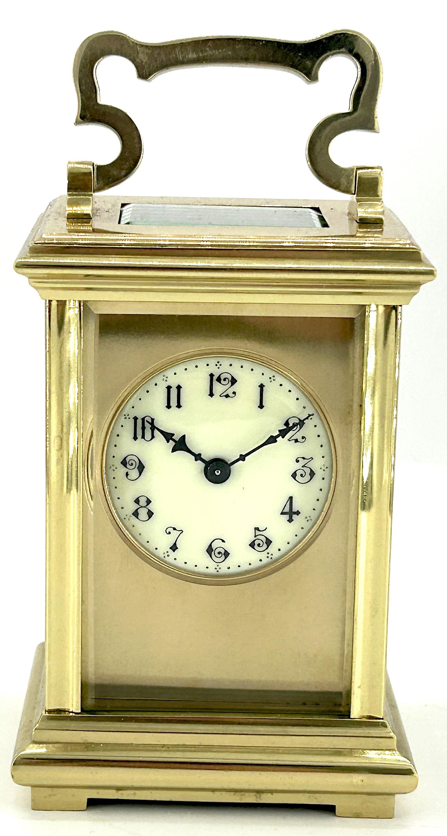 Lovely Antique Masked Dial French 8-day Carriage Clock c.1900 (1 of 11)