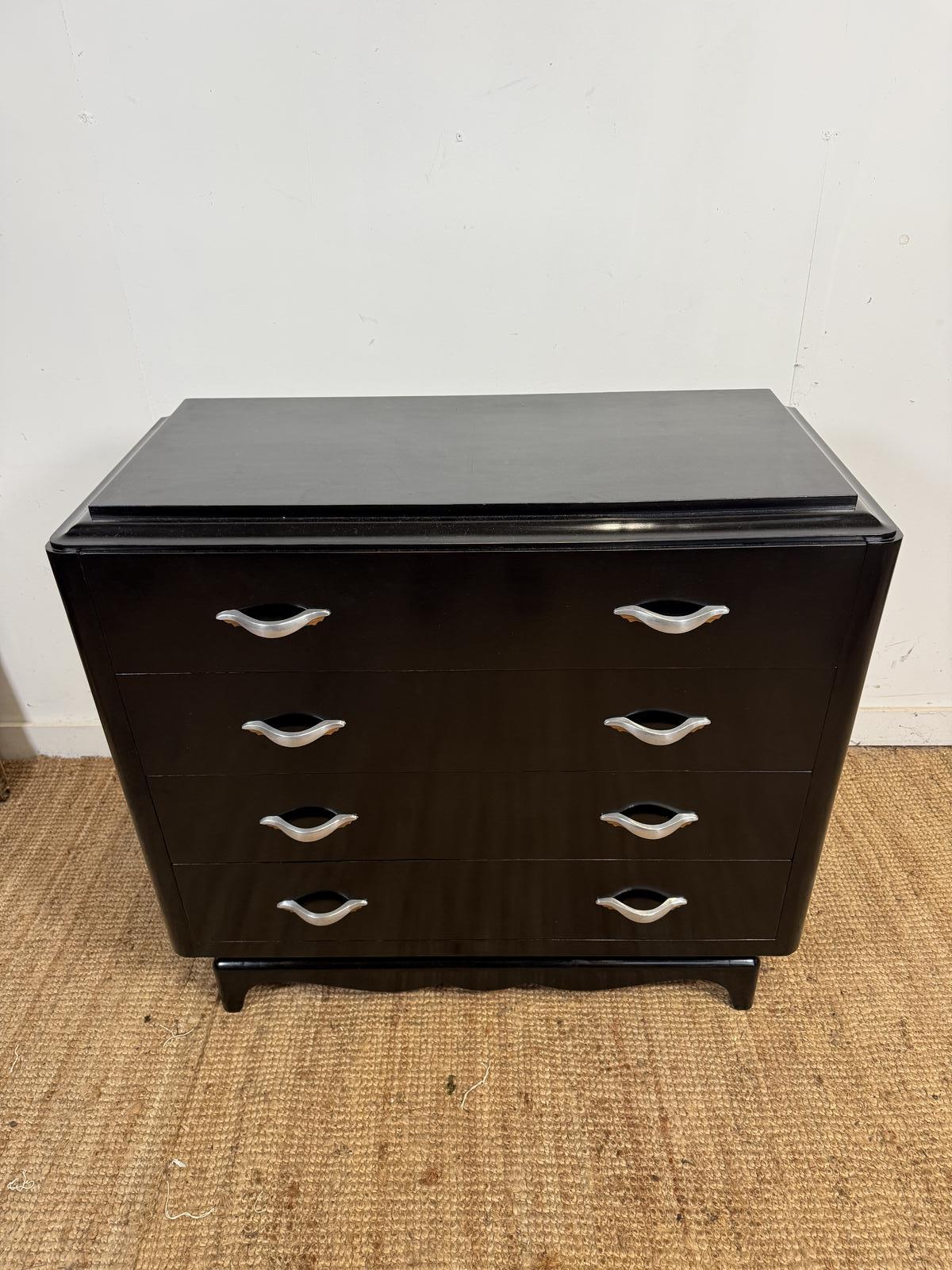 Art Deco Ebonised Chest of Drawers / Commode (1 of 17) Art Deco Ebonised Chest of Drawers / Commode (1 of 17)