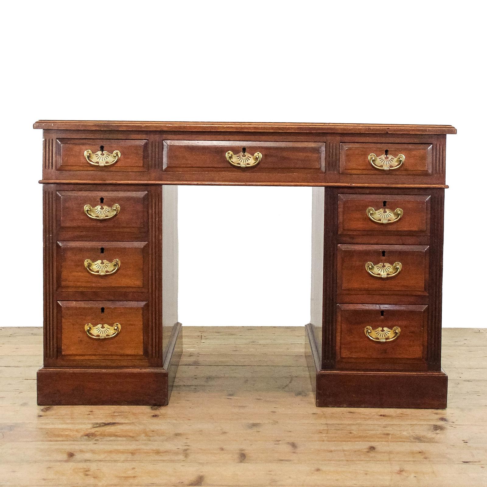 Antique Victorian Mahogany Pedestal Desk (1 of 11)