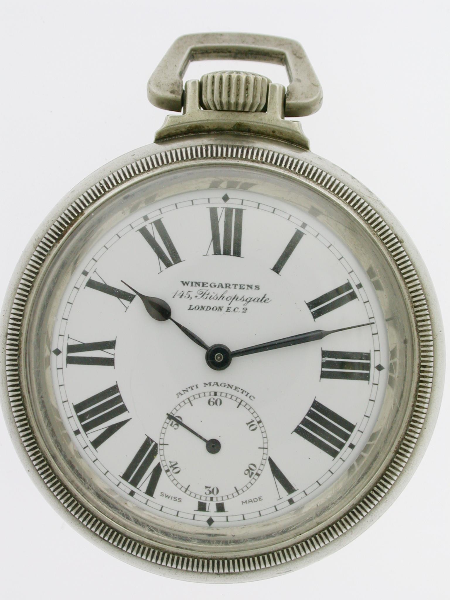 Winegartens Pocket Watch Railway Regulator Swiss Made C1920 (1 of 7) Winegartens Pocket Watch Railway Regulator Swiss Made C1920 (1 of 7)
