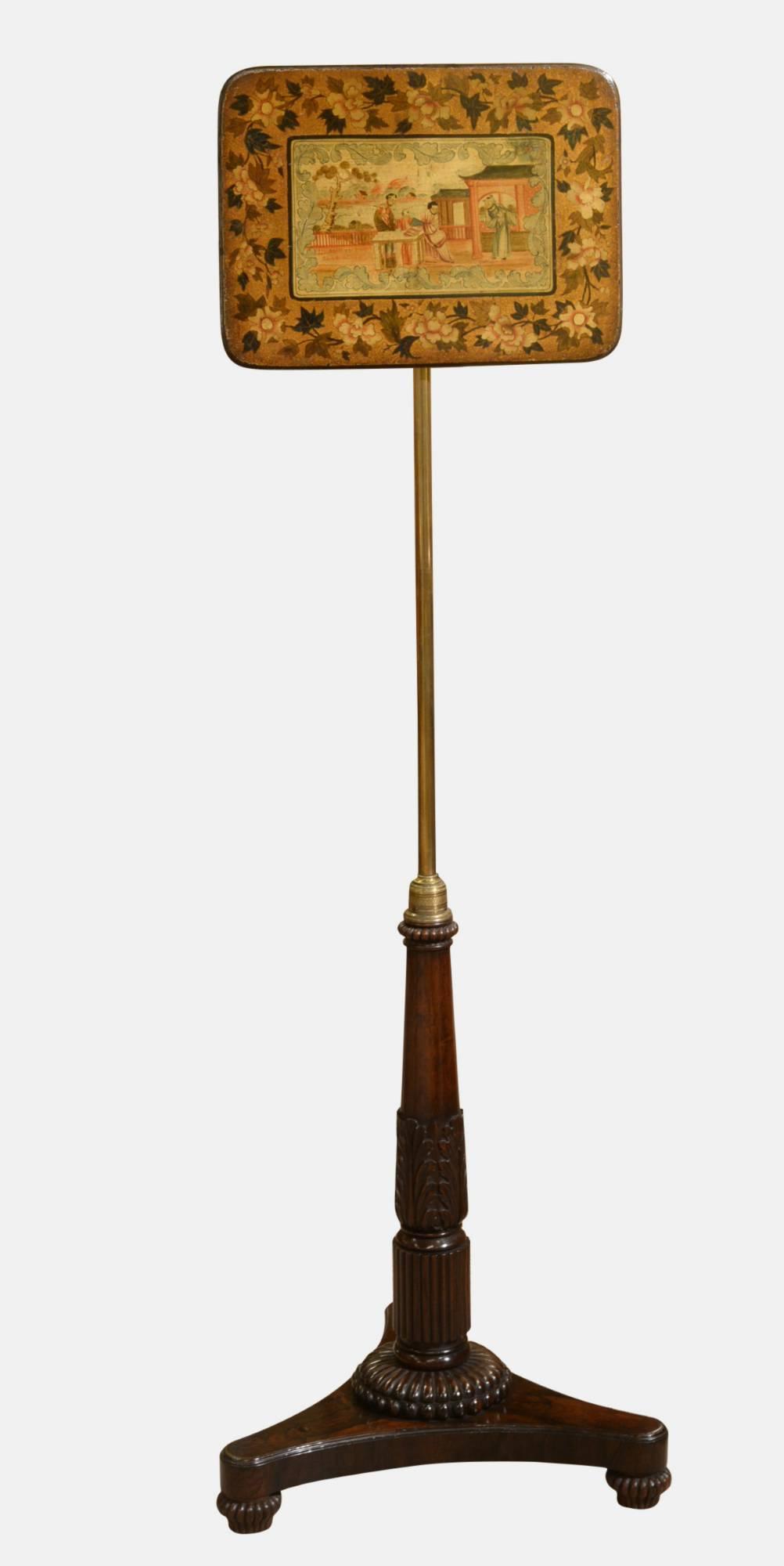 English Regency Pole Screen (1 of 1)