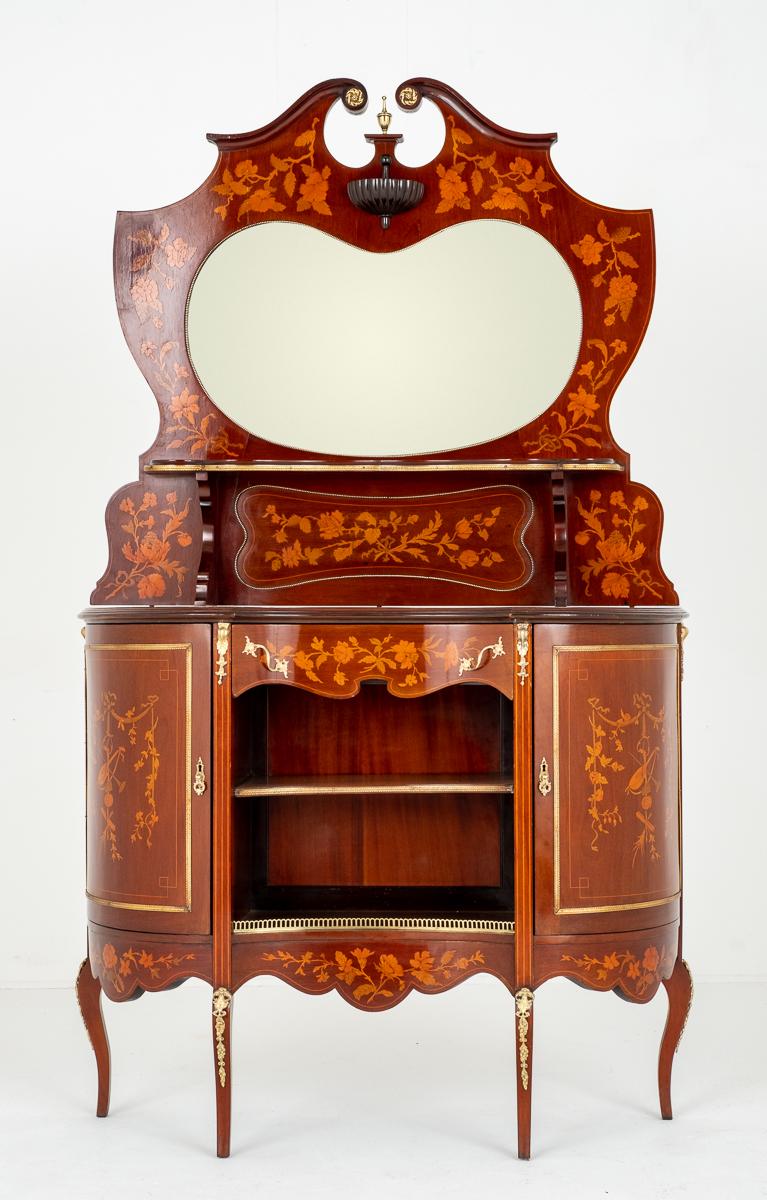 Pretty Mahogany Inlaid Side Cabinet (1 of 10)