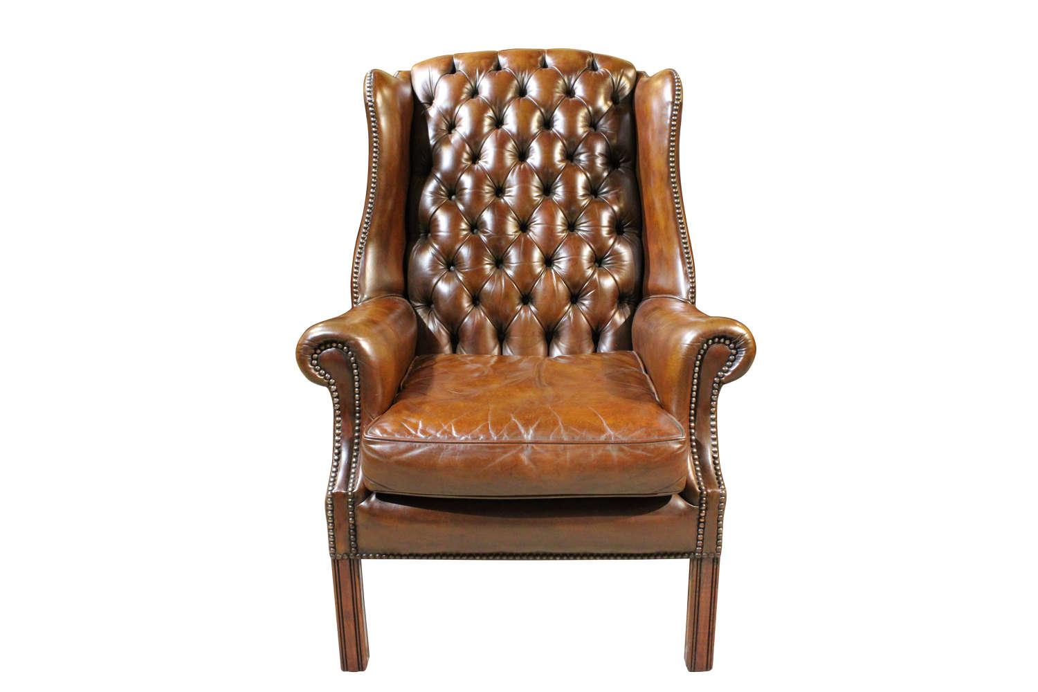 Leather Wing Chair (1 of 5) Leather Wing Chair (1 of 5)