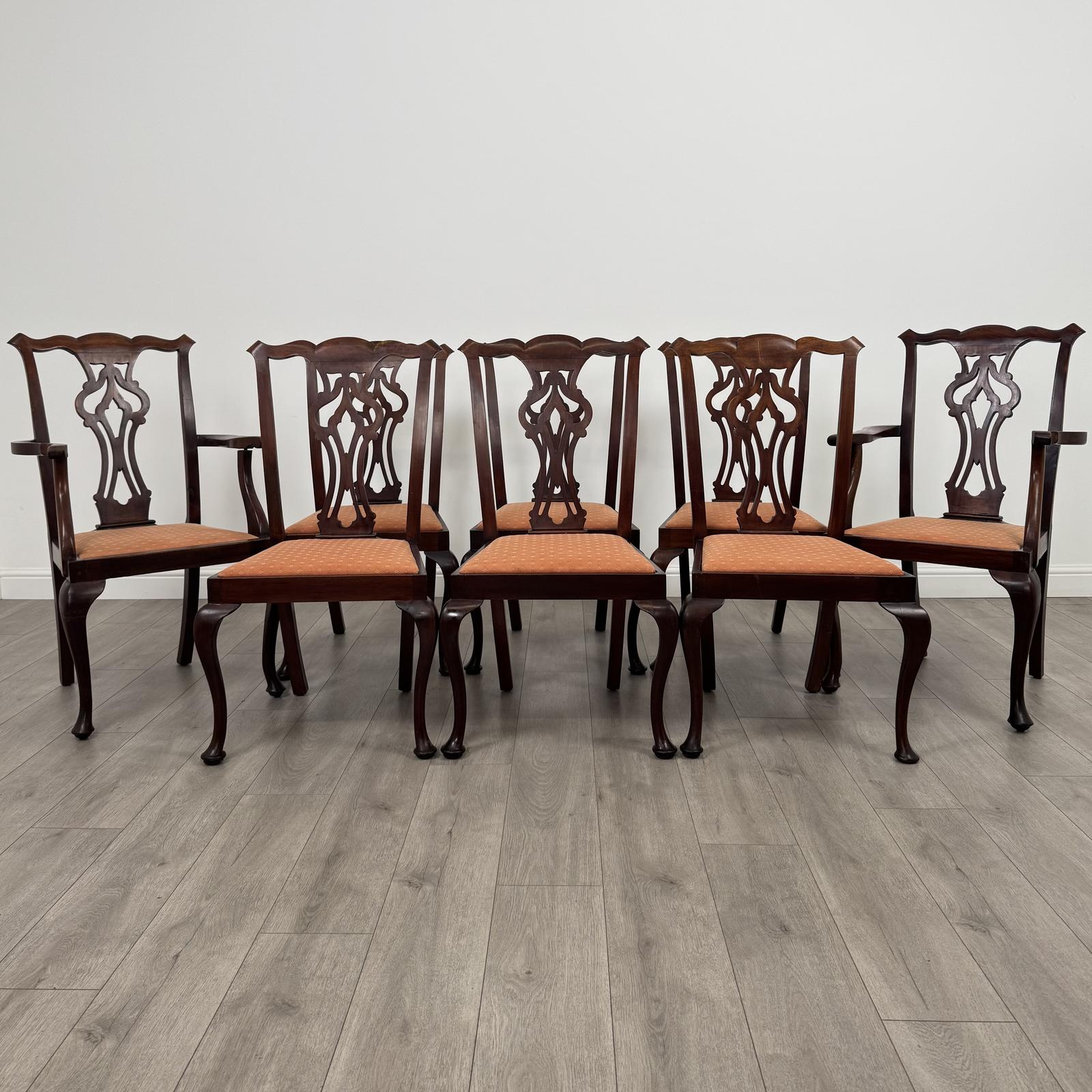 Antique 20th Century Set of 8 Good Quality Dining Chairs (1 of 11)