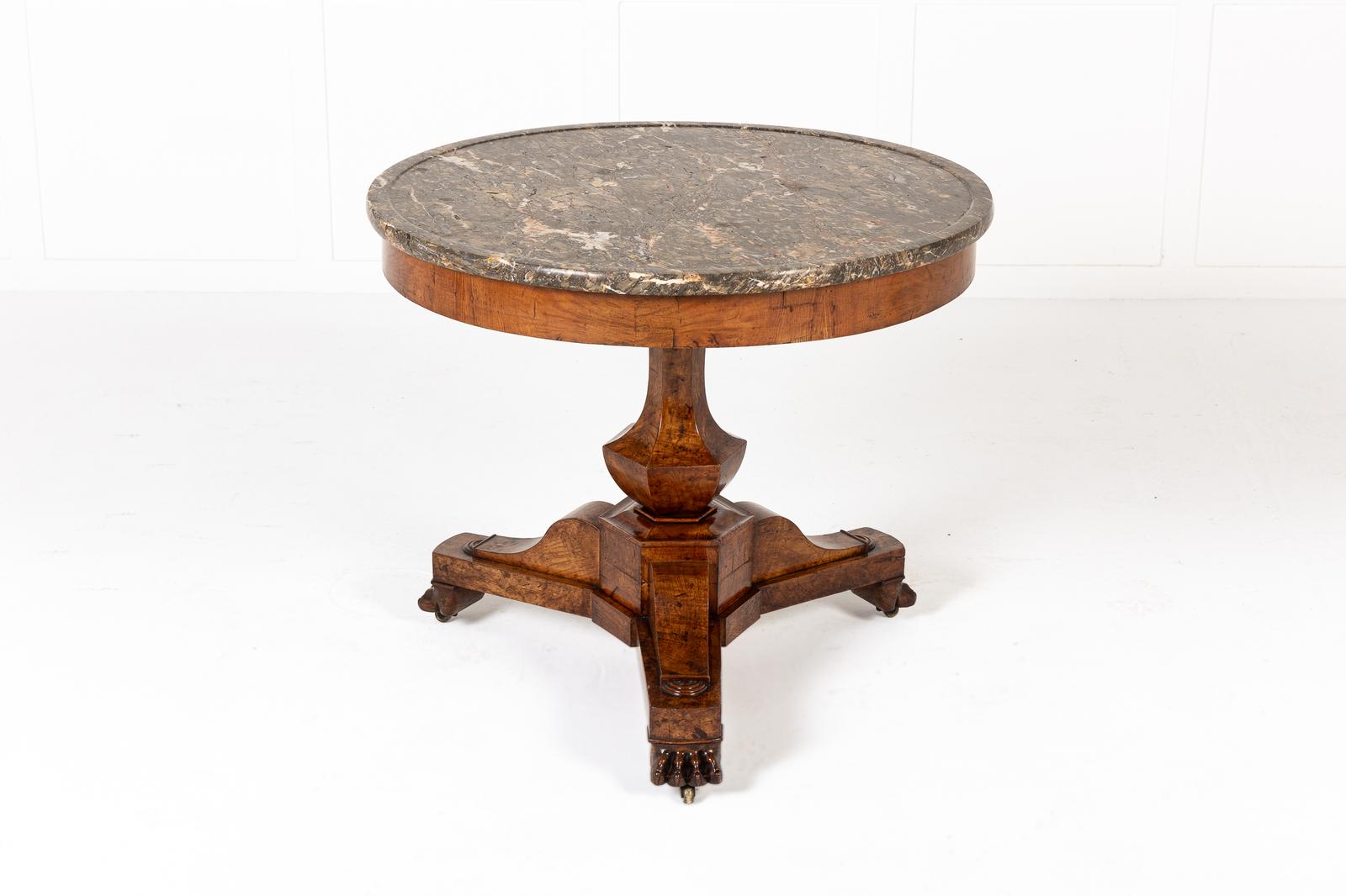 19th Century French Burr Ash Guéridon (1 of 8)
