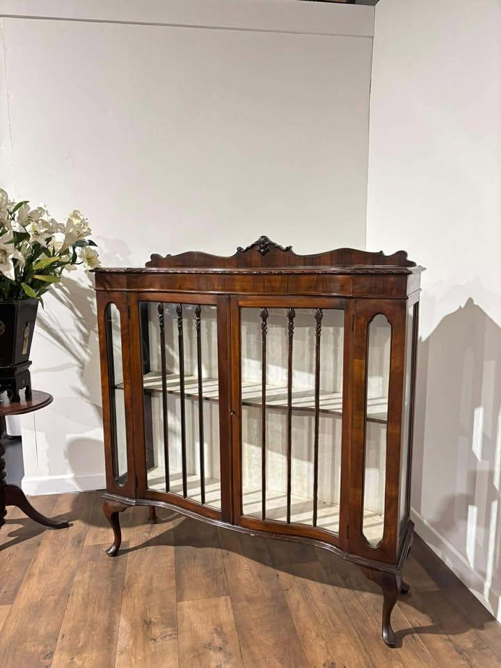 Edwardian Mahogany Serpentine Form Display Cabinet (1 of 18)