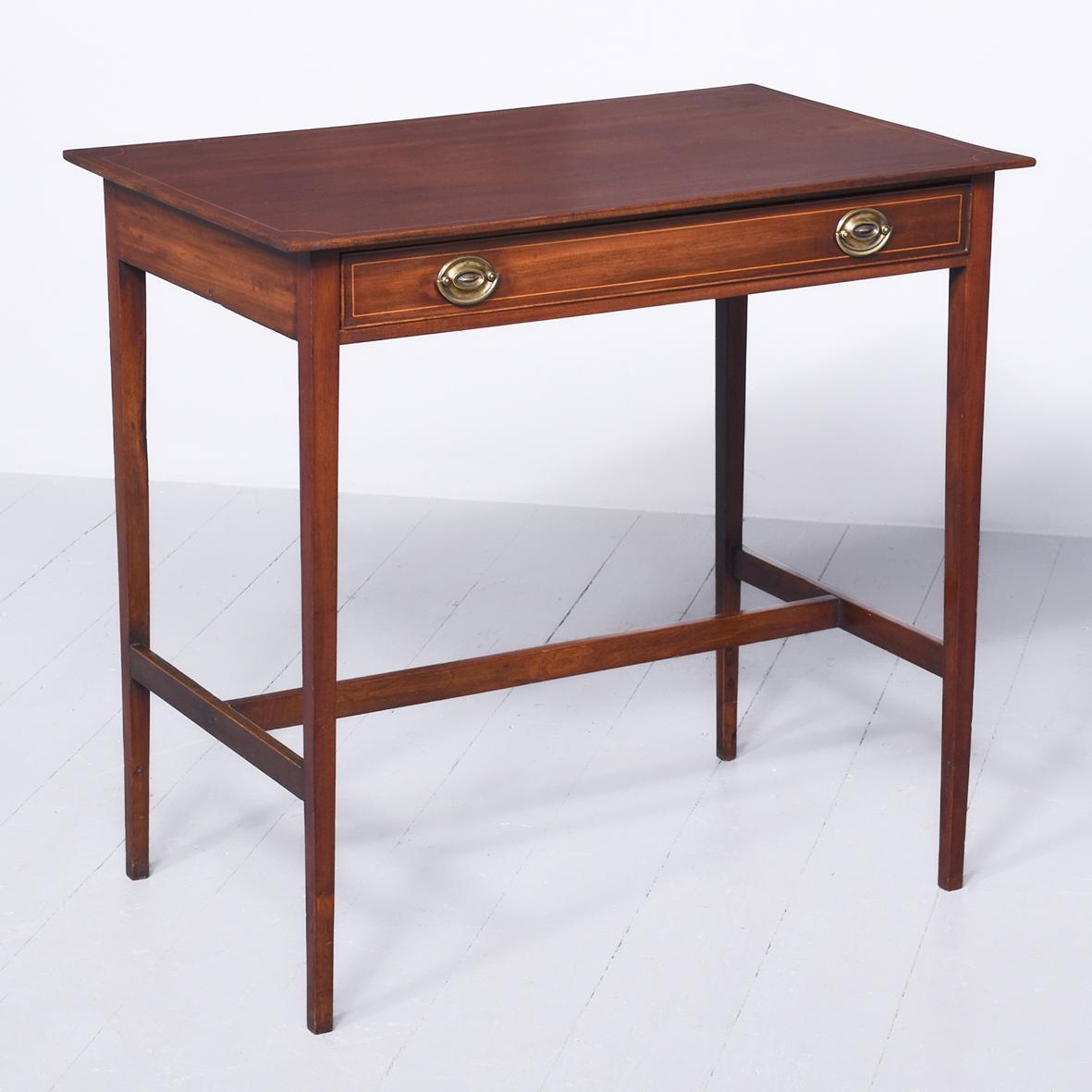 Unusual Style Inlaid Mahogany George III Side Table in Original Condition (1 of 8) Unusual Style Inlaid Mahogany George III Side Table in Original Condition (1 of 8)