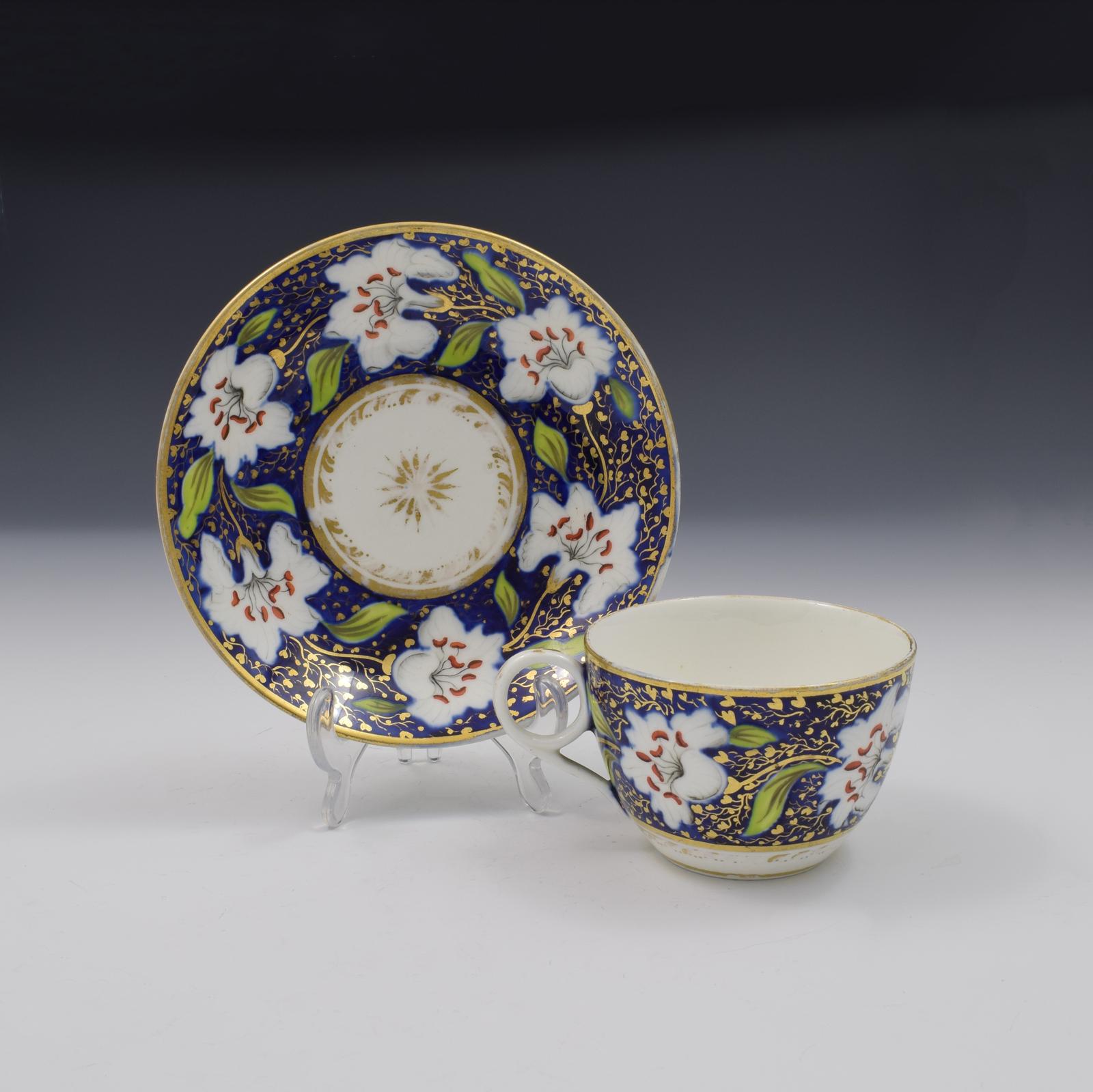 Georgian New Hall Porcelain Tea Cup & Saucer Pattern 921 c.1800 (1 of 7) Georgian New Hall Porcelain Tea Cup & Saucer Pattern 921 c.1800 (1 of 7)