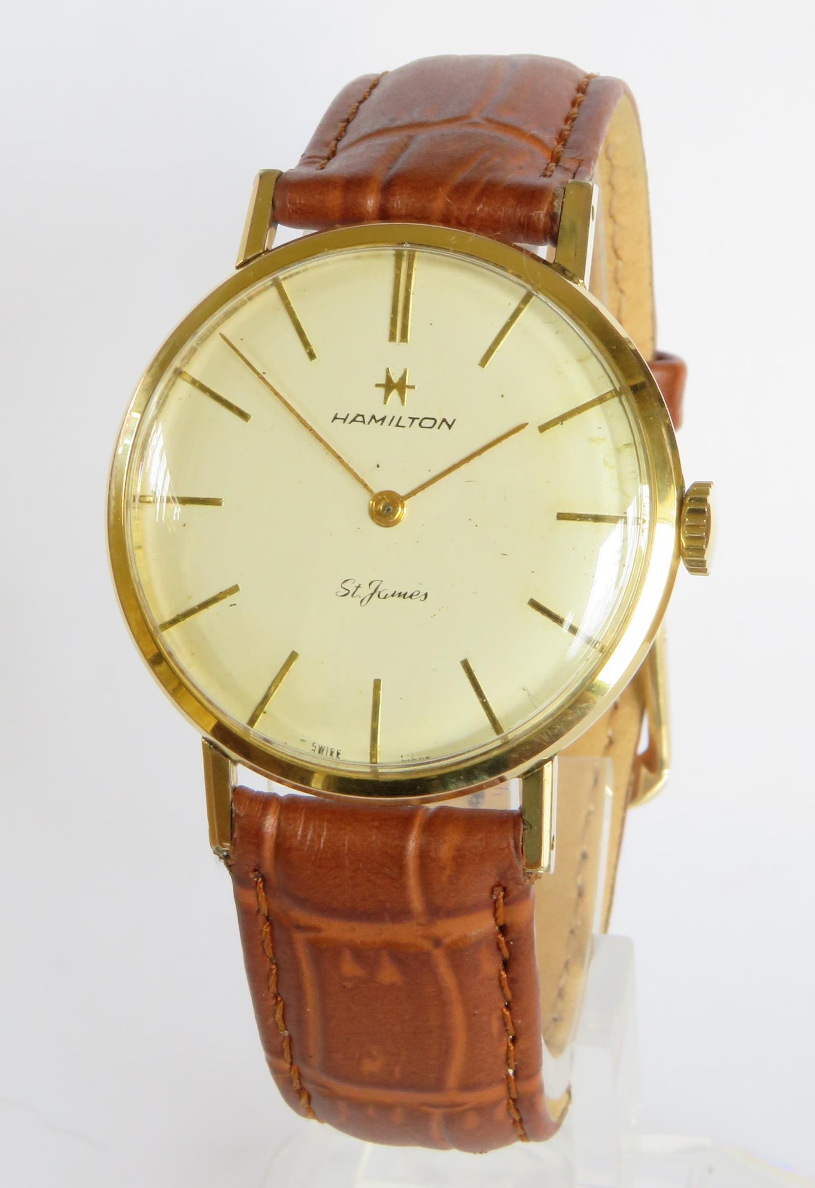 Watch : Gents 1960s Hamilton St James Wrist Watch (1 of 5)