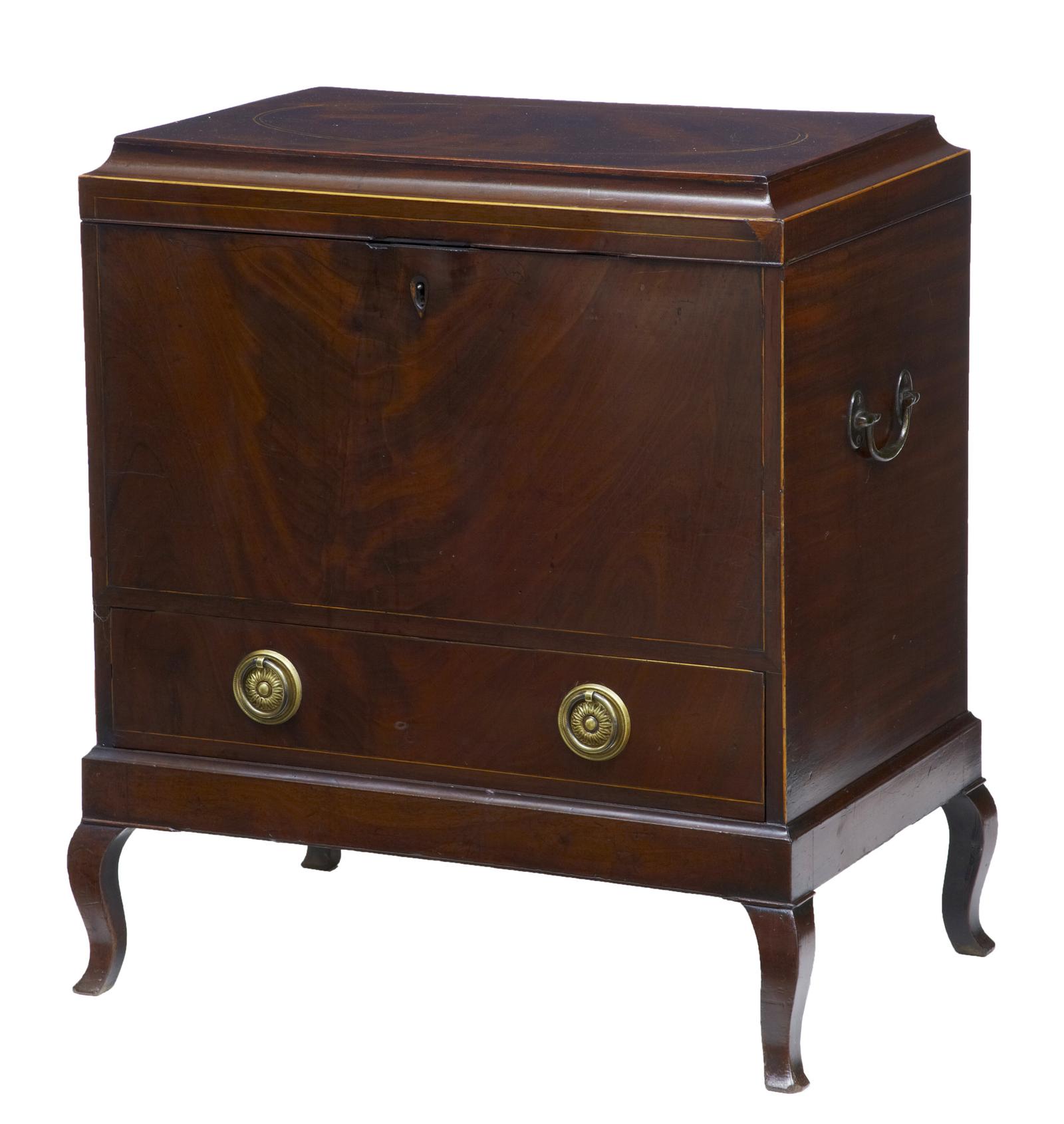 Early 20th Century Edwardian Mahogany Inlaid Wine Cooler (1 of 10)