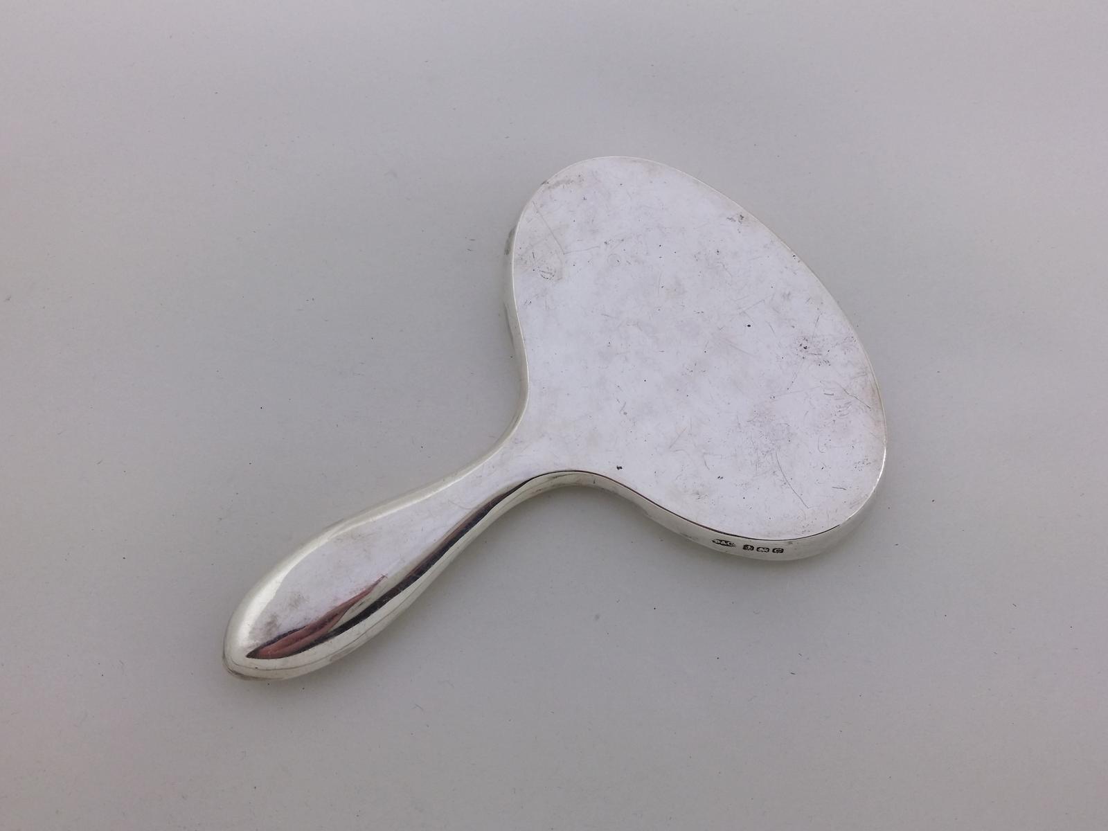 George V 1927 Sterling Silver Childs Dressing Table Hand Mirror Hallmarked Birmingham (1 of 8)