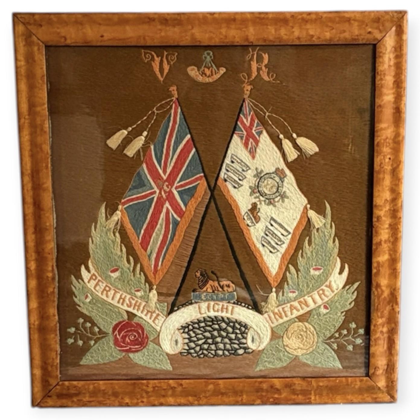 Victorian 90th Perthshire Light Infantry Regimental Needlwork (1 of 9) Victorian 90th Perthshire Light Infantry Regimental Needlwork (1 of 9)