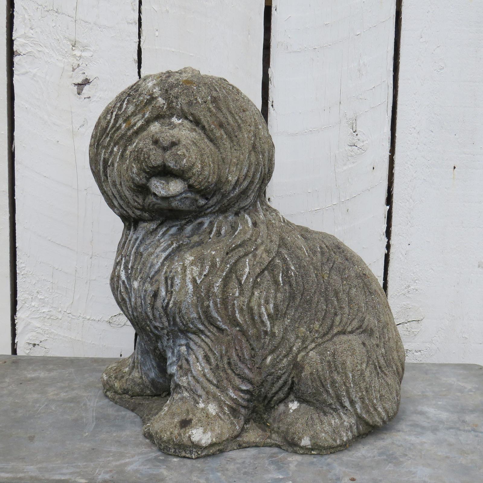 Vintage Weathered Garden Dog Ornament (1 of 7)