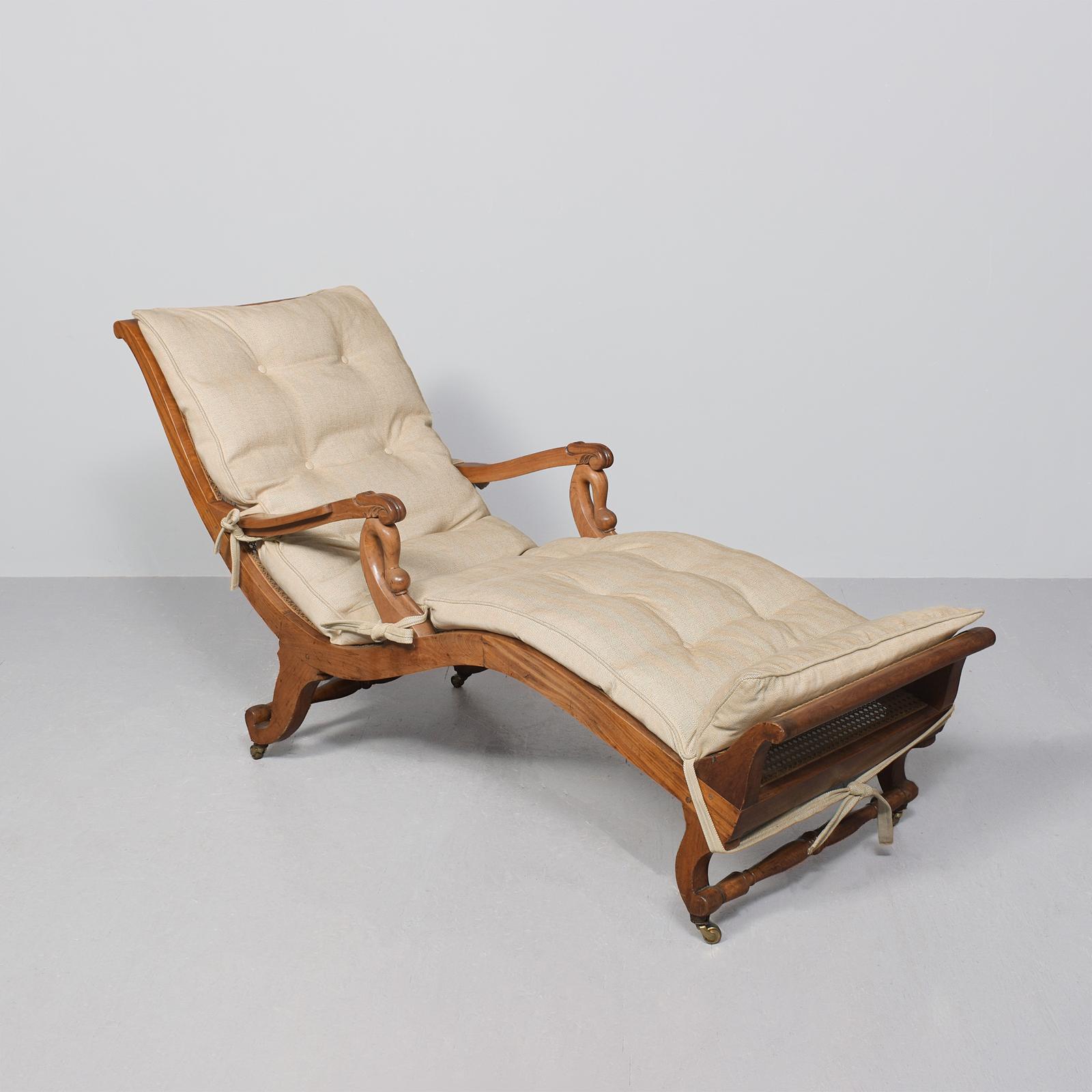 Satinwood, Bergere and Upholstered Recliner (1 of 10) Satinwood, Bergere and Upholstered Recliner (1 of 10)