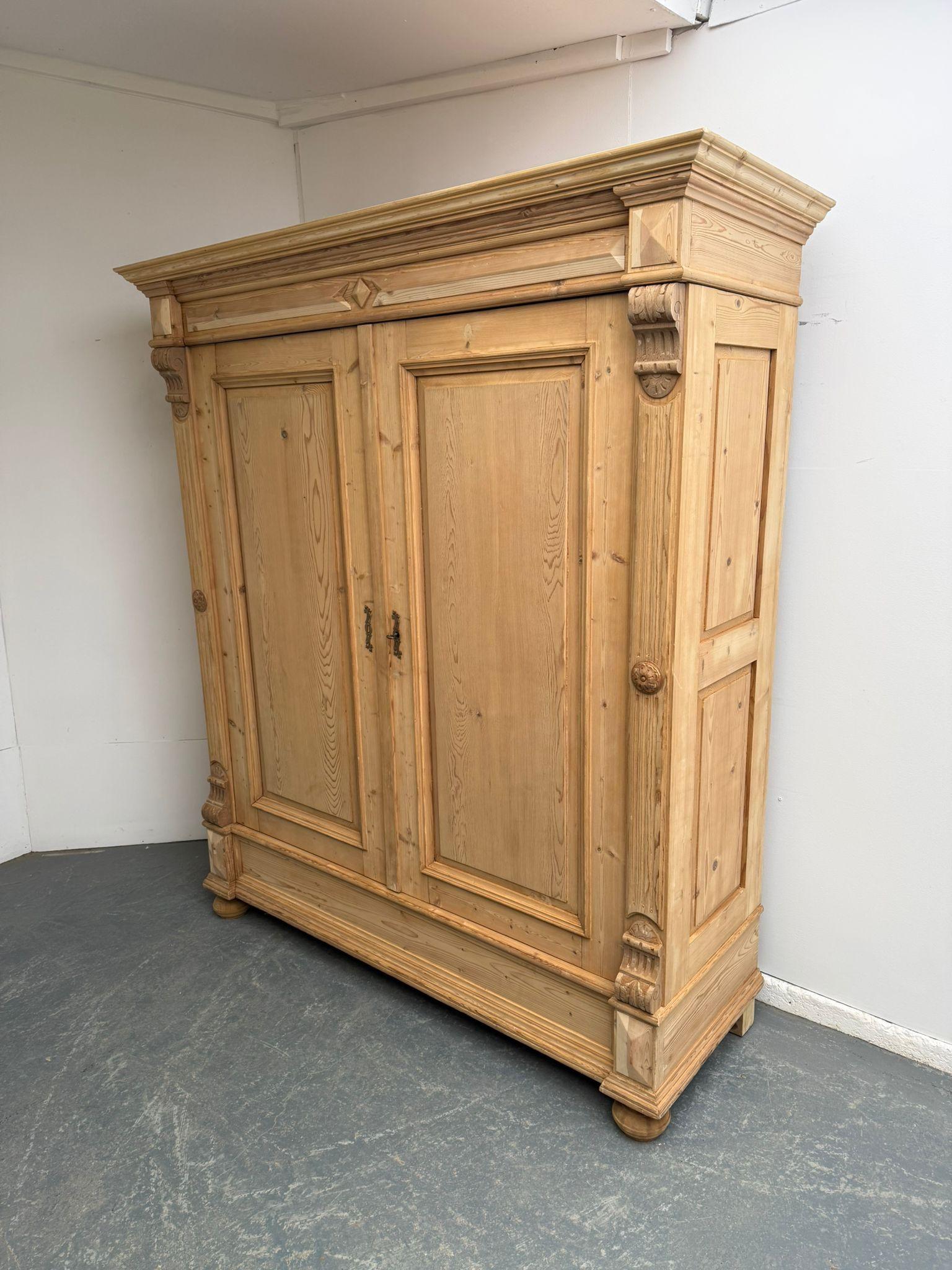 A Massive Wide Victorian Antique / Old Pine 2 Door Knockdown Wardrobe Wax/paint (1 of 11) A Massive Wide Victorian Antique / Old Pine 2 Door Knockdown Wardrobe Wax/paint (1 of 11)