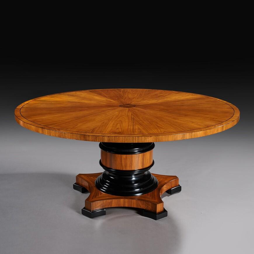 Circular Olive Wood & Ebony Dining Table (1 of 6) Circular Olive Wood & Ebony Dining Table (1 of 6)