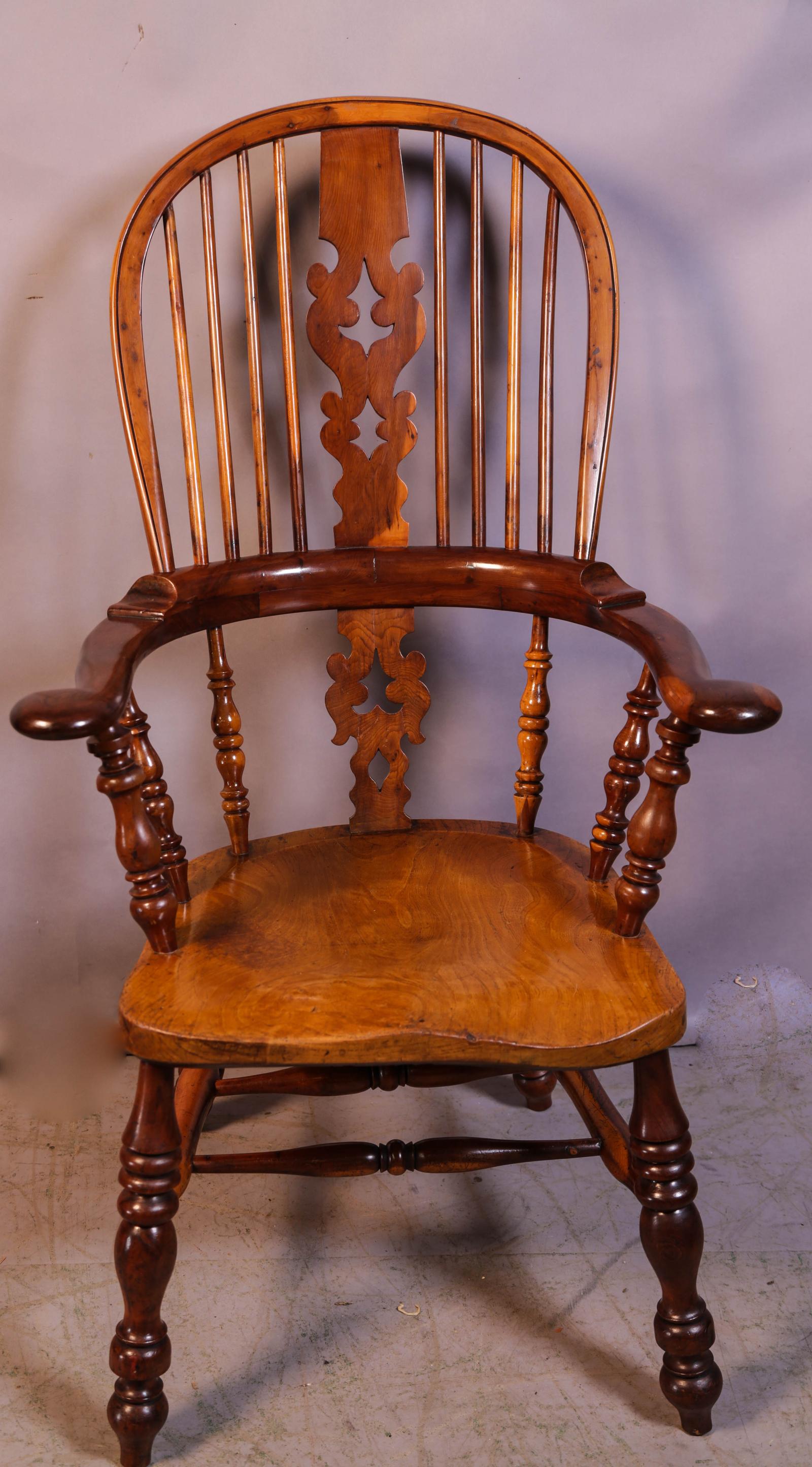 Yew Wood Broad Arm Windsor Chair (1 of 10) Yew Wood Broad Arm Windsor Chair (1 of 10)