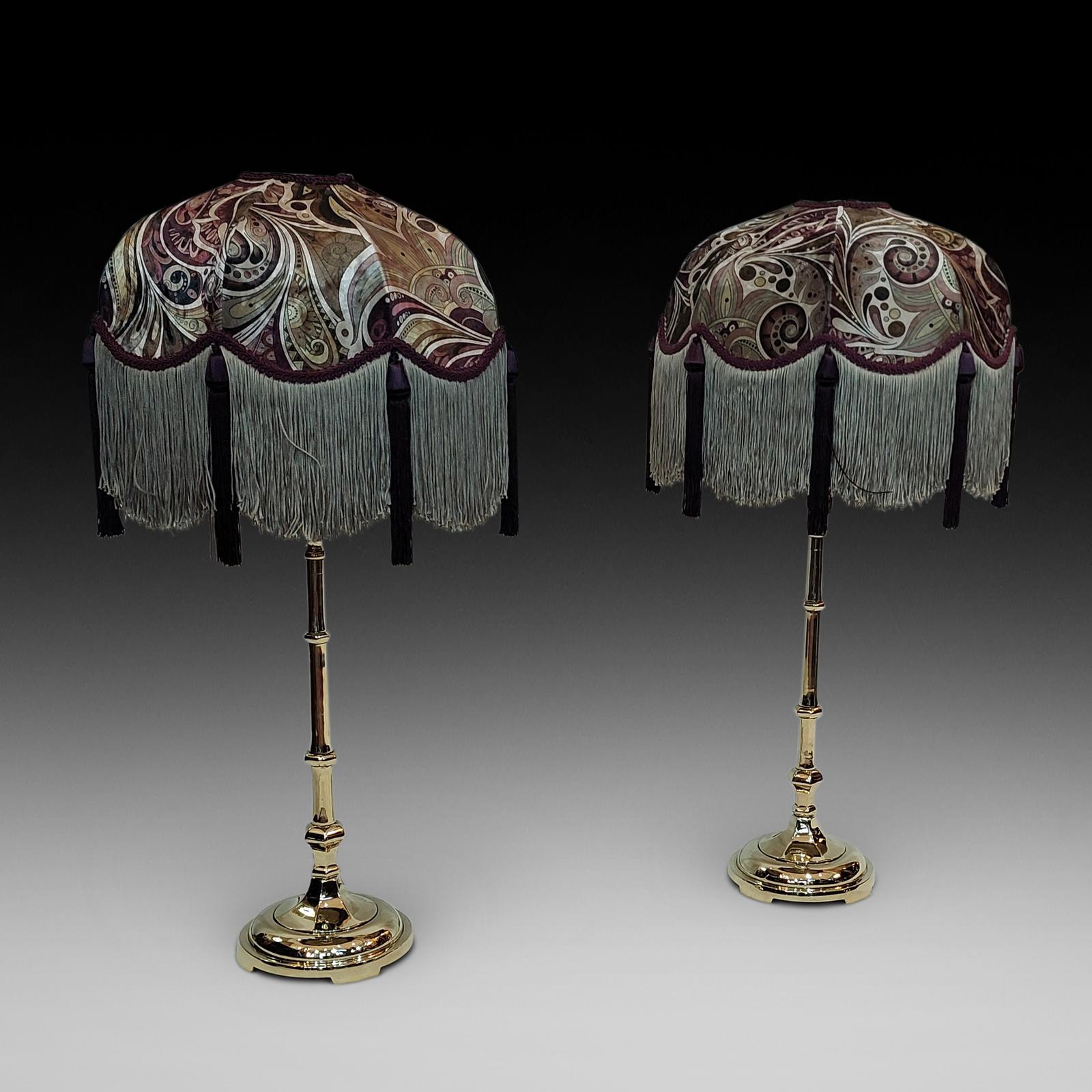 Pair of Tall Slender Victorian Brass Candlesticks Lamps (1 of 8) Pair of Tall Slender Victorian Brass Candlesticks Lamps (1 of 8)